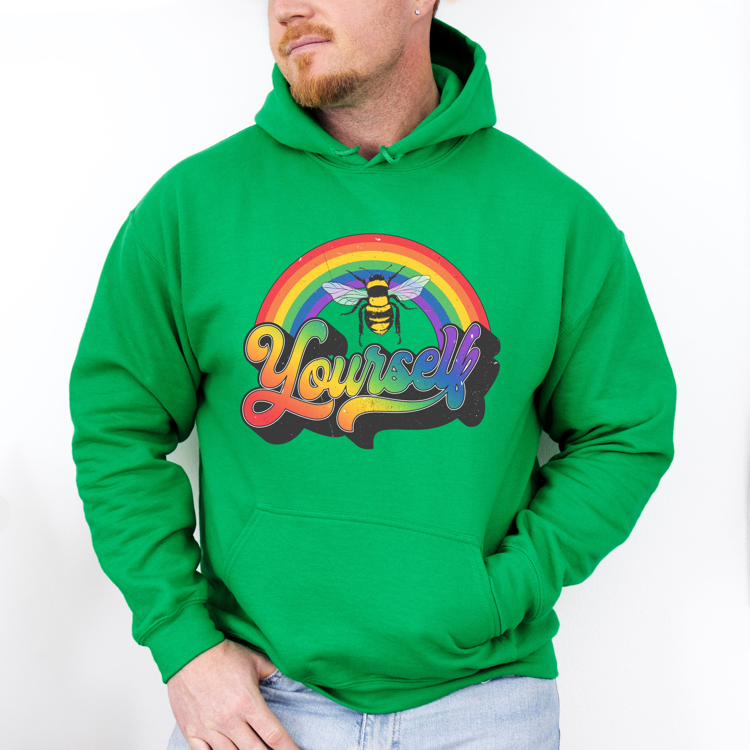 Yourself Bee Rainbow - Gay Unisex Crewneck T-Shirt Sweatshirt Hoodie
