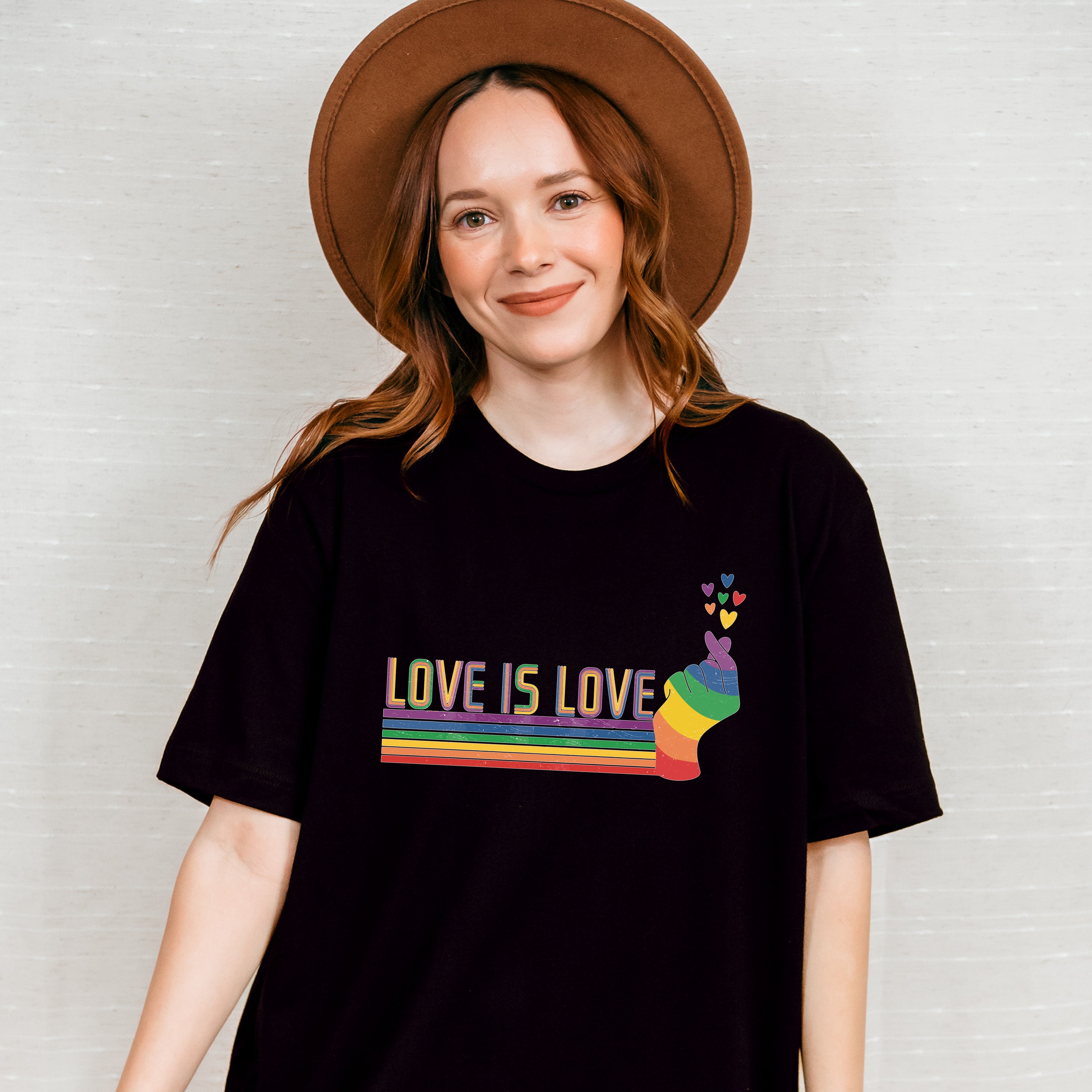 Love Is Love Rainbow - Gay Unisex Crewneck T-Shirt Sweatshirt Hoodie