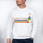 Love Is Love Rainbow - Gay Unisex Crewneck T-Shirt Sweatshirt Hoodie