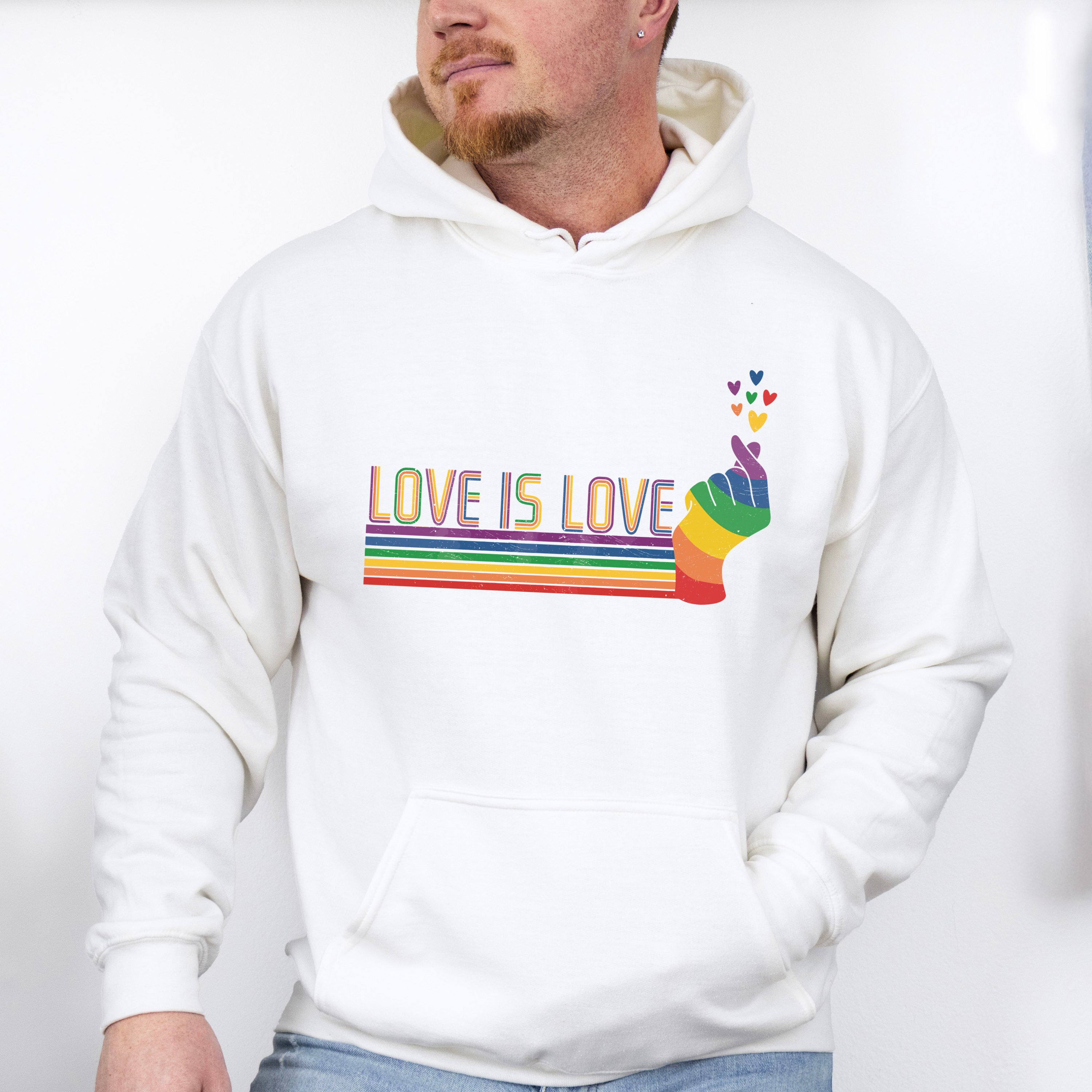 Love Is Love Rainbow - Gay Unisex Crewneck T-Shirt Sweatshirt Hoodie