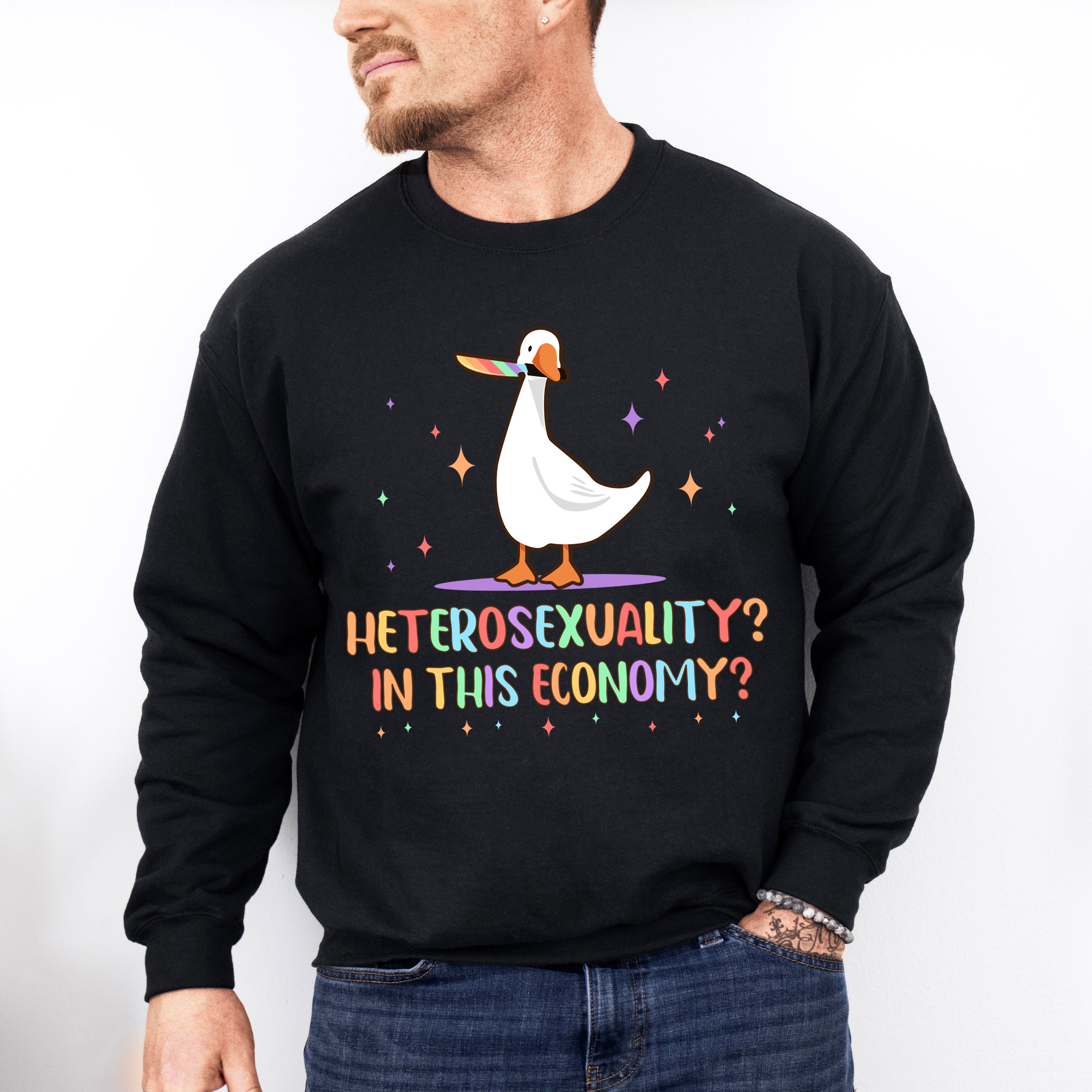 Heterosexuality In This Economy - Gay Unisex Crewneck T-Shirt Sweatshirt Hoodie