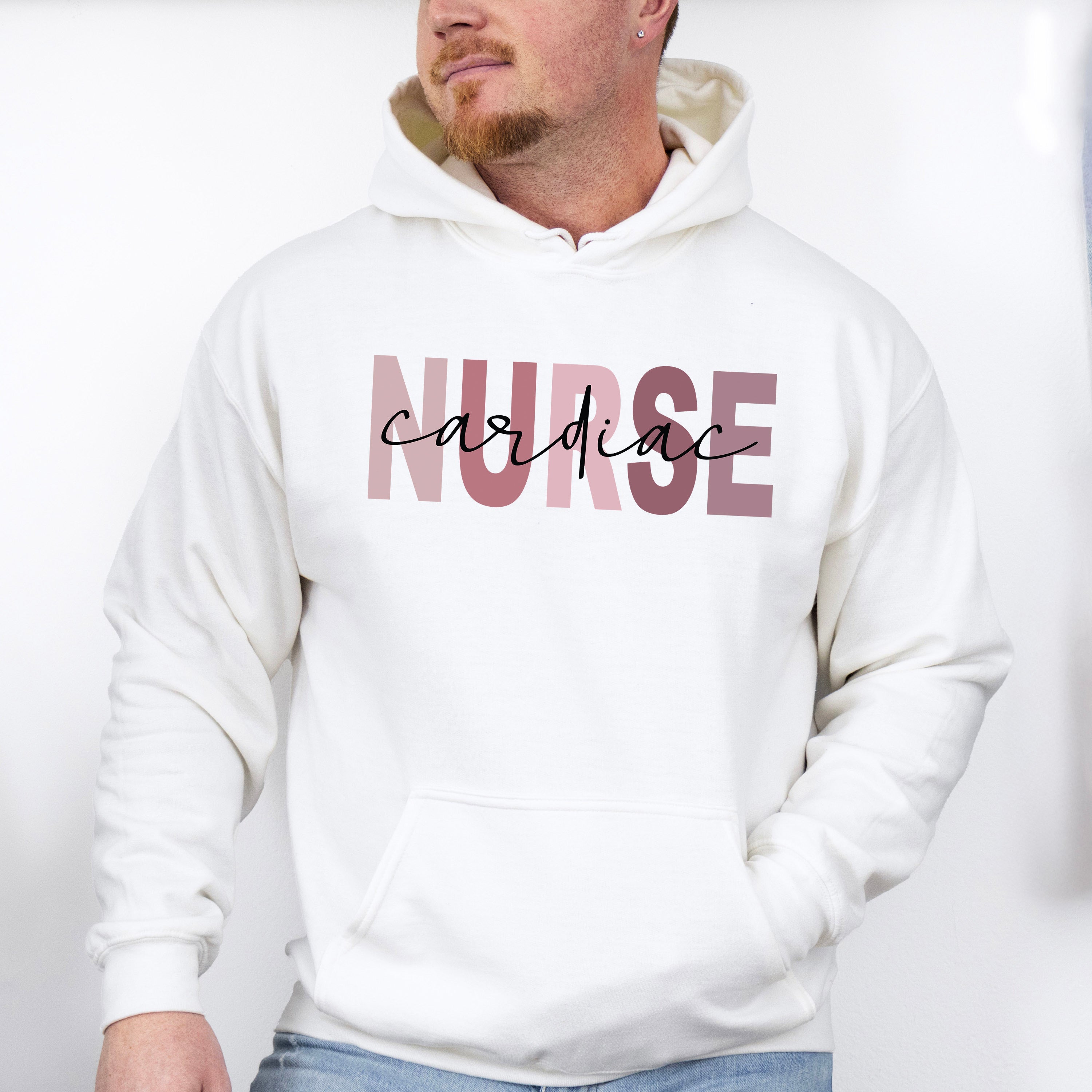 Cardiac Nurse Cursive Design - Cardiac Nurse Unisex Crewneck T-Shirt Sweatshirt Hoodie