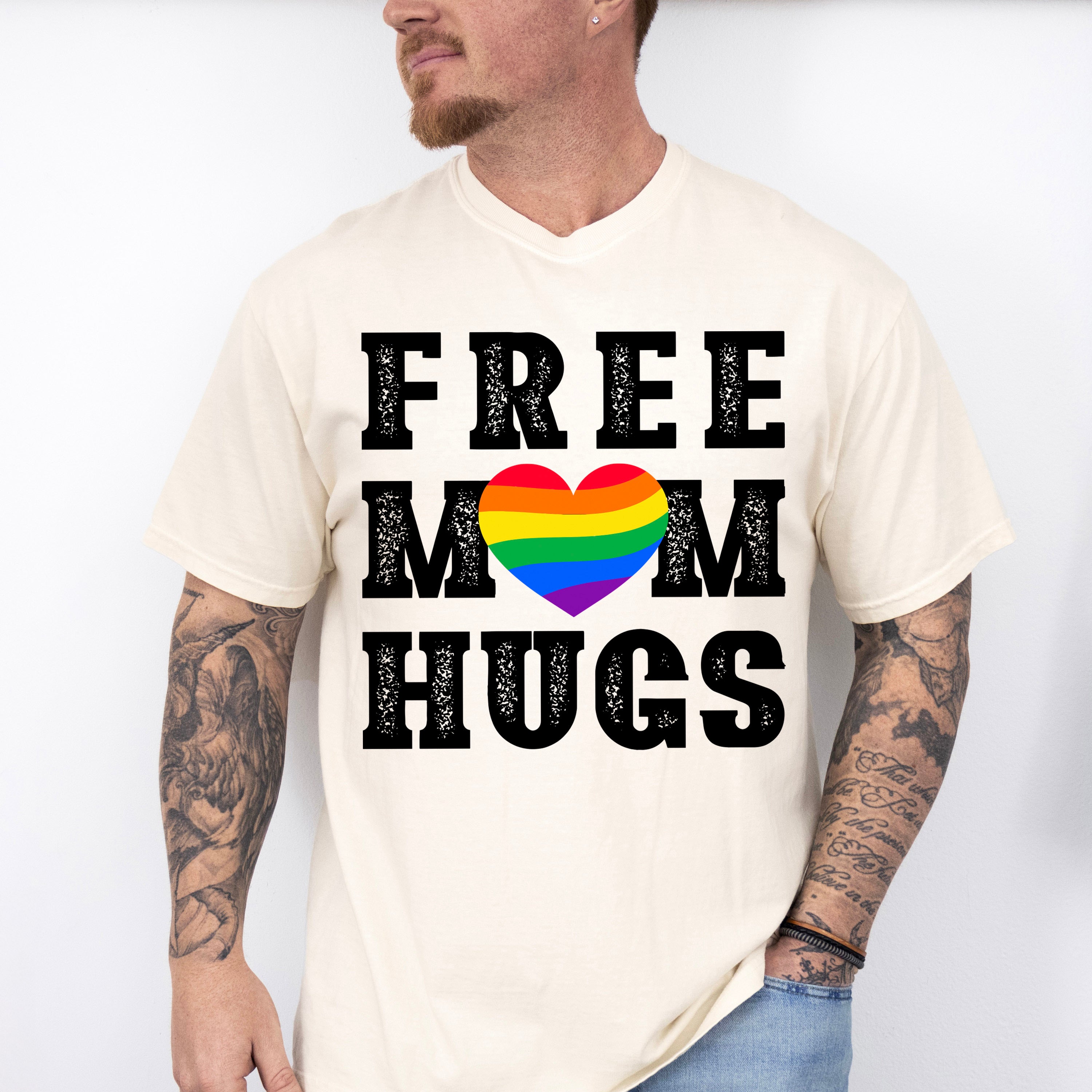 Free Mom Hugs - Gay Unisex Crewneck T-Shirt Sweatshirt Hoodie