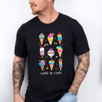Love Is All Icecream Design - Gay Unisex Crewneck T-Shirt Sweatshirt Hoodie