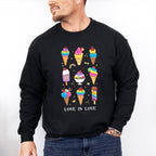 Love Is All Icecream Design - Gay Unisex Crewneck T-Shirt Sweatshirt Hoodie