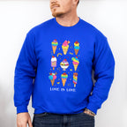 Love Is All Icecream Design - Gay Unisex Crewneck T-Shirt Sweatshirt Hoodie