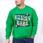 Bunny Babe Smiley - Easter Day Unisex Crewneck T-Shirt Sweatshirt Hoodie