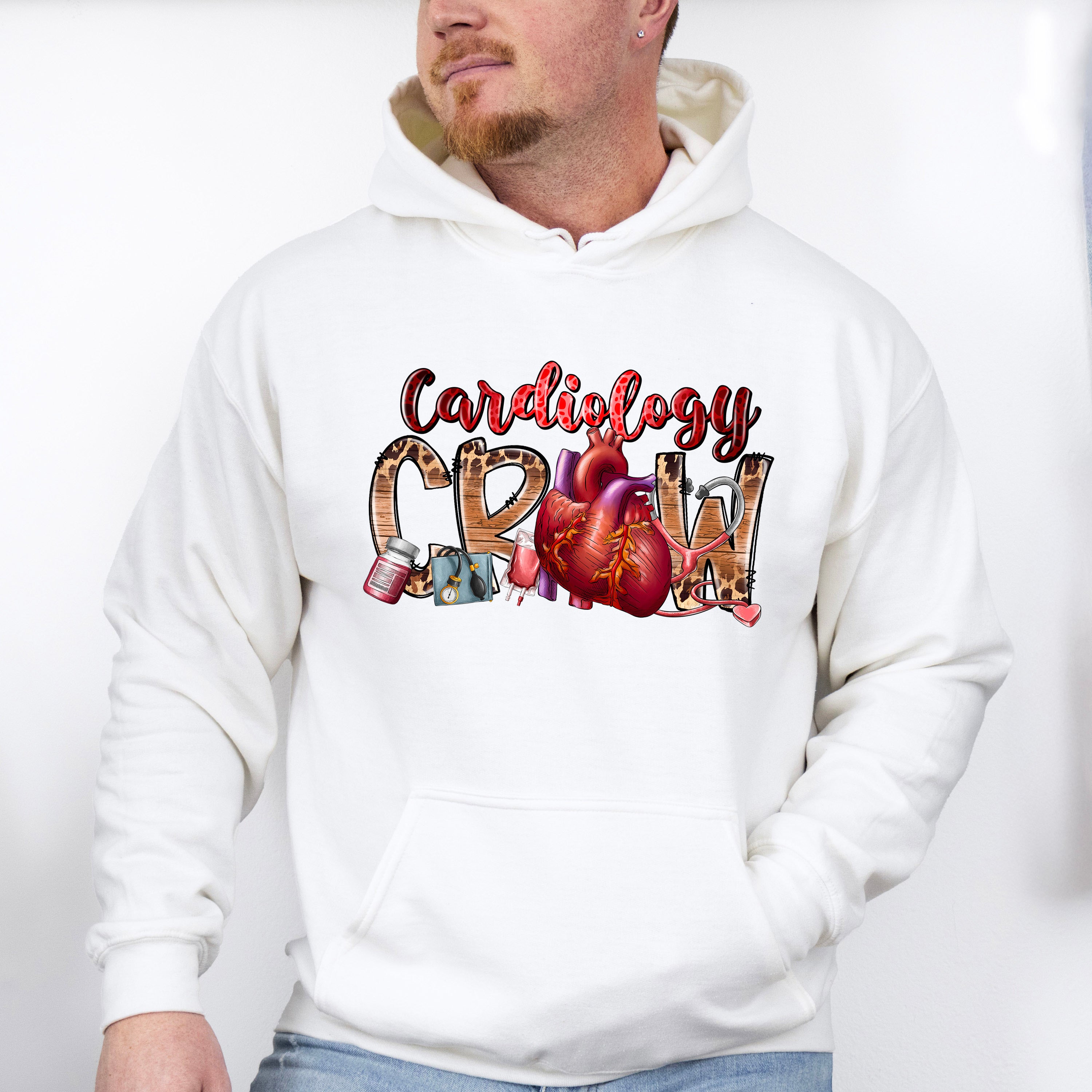 Cardiology Crew Heart Design - Cardiac Nurse Unisex Crewneck T-Shirt Sweatshirt Hoodie