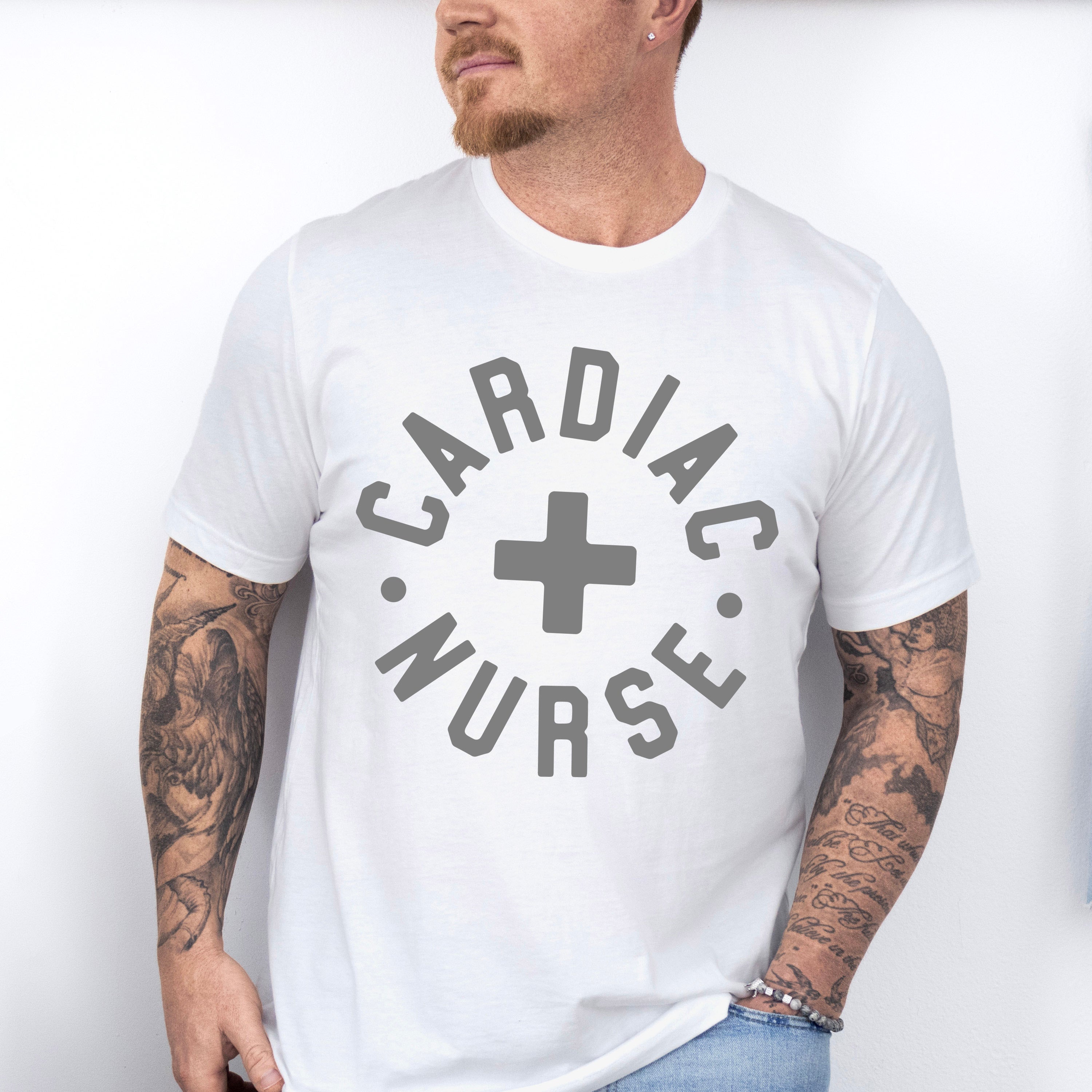 Cardiac Nurse Cross Design - Cardiac Nurse Unisex Crewneck T-Shirt Sweatshirt Hoodie