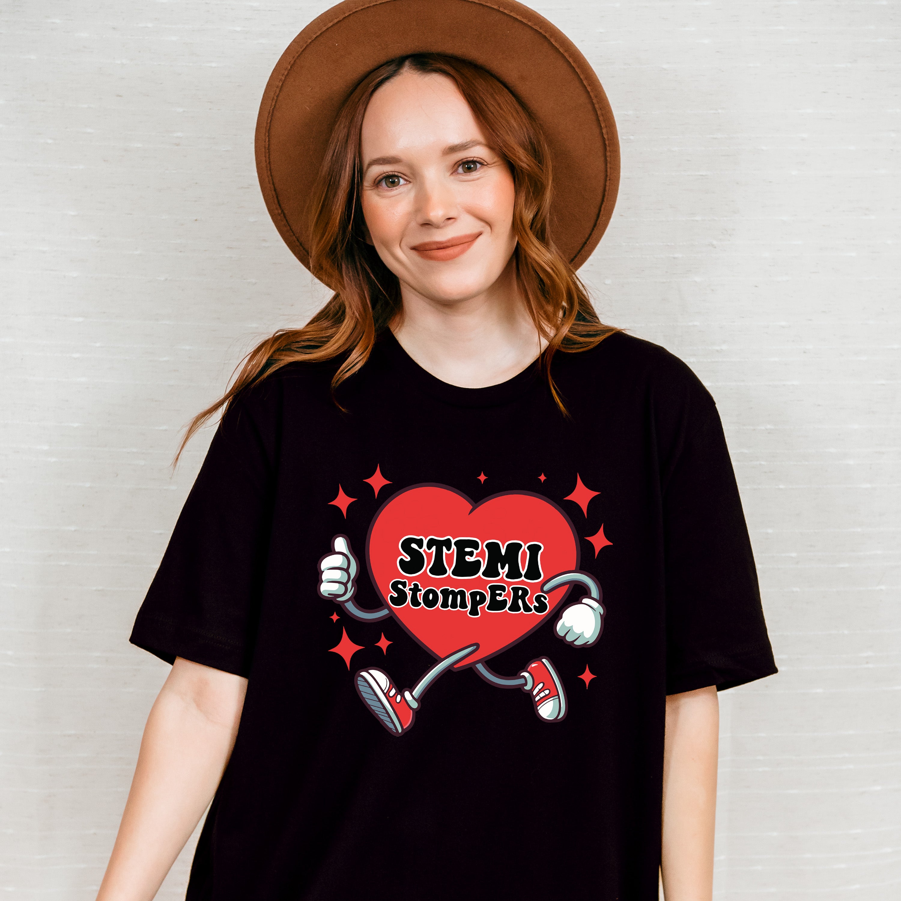 Stemi StopERs Running Heart Design - Cardiac Nurse Unisex Crewneck T-Shirt Sweatshirt Hoodie