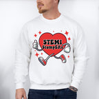 Stemi StopERs Running Heart Design - Cardiac Nurse Unisex Crewneck T-Shirt Sweatshirt Hoodie