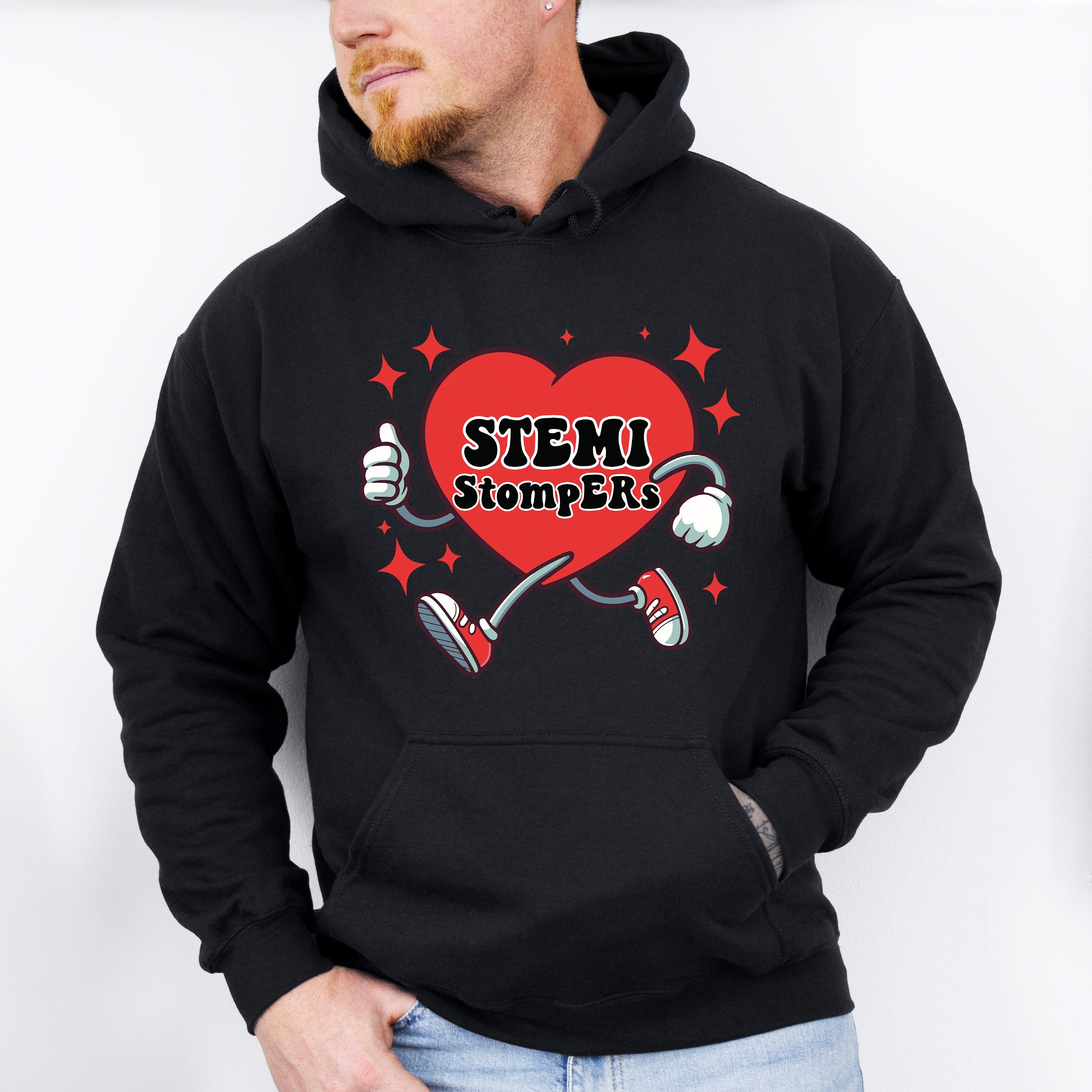 Stemi StopERs Running Heart Design - Cardiac Nurse Unisex Crewneck T-Shirt Sweatshirt Hoodie