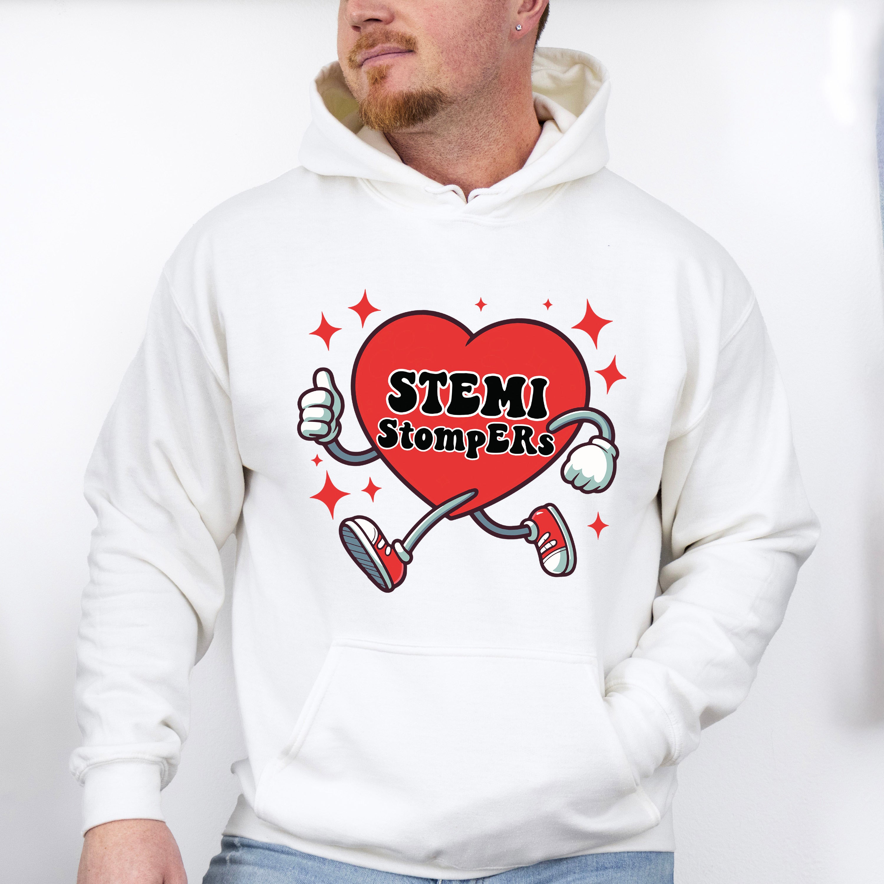 Stemi StopERs Running Heart Design - Cardiac Nurse Unisex Crewneck T-Shirt Sweatshirt Hoodie