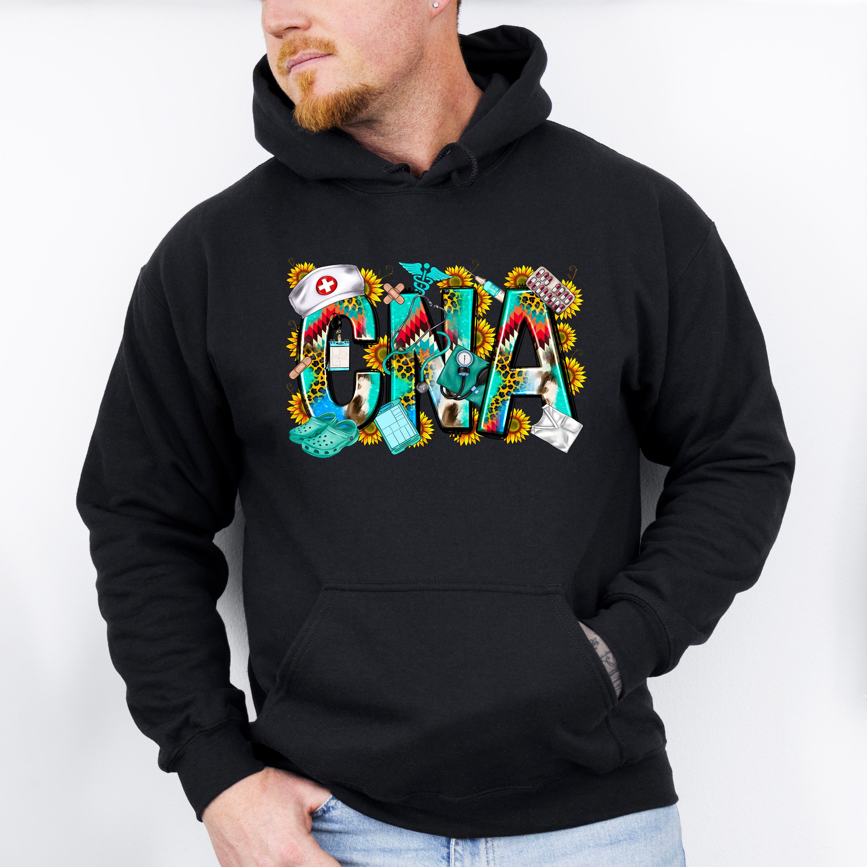 CNA Sunflowers Design - CNA Unisex Crewneck T-Shirt Sweatshirt Hoodie