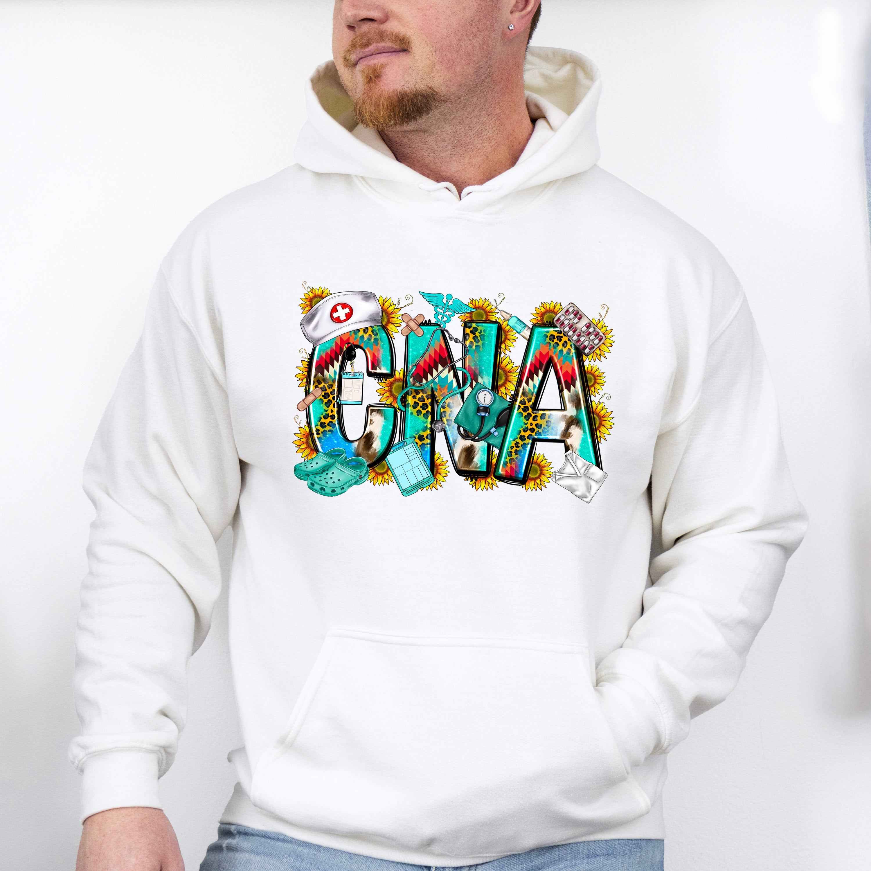 CNA Sunflowers Design - CNA Unisex Crewneck T-Shirt Sweatshirt Hoodie