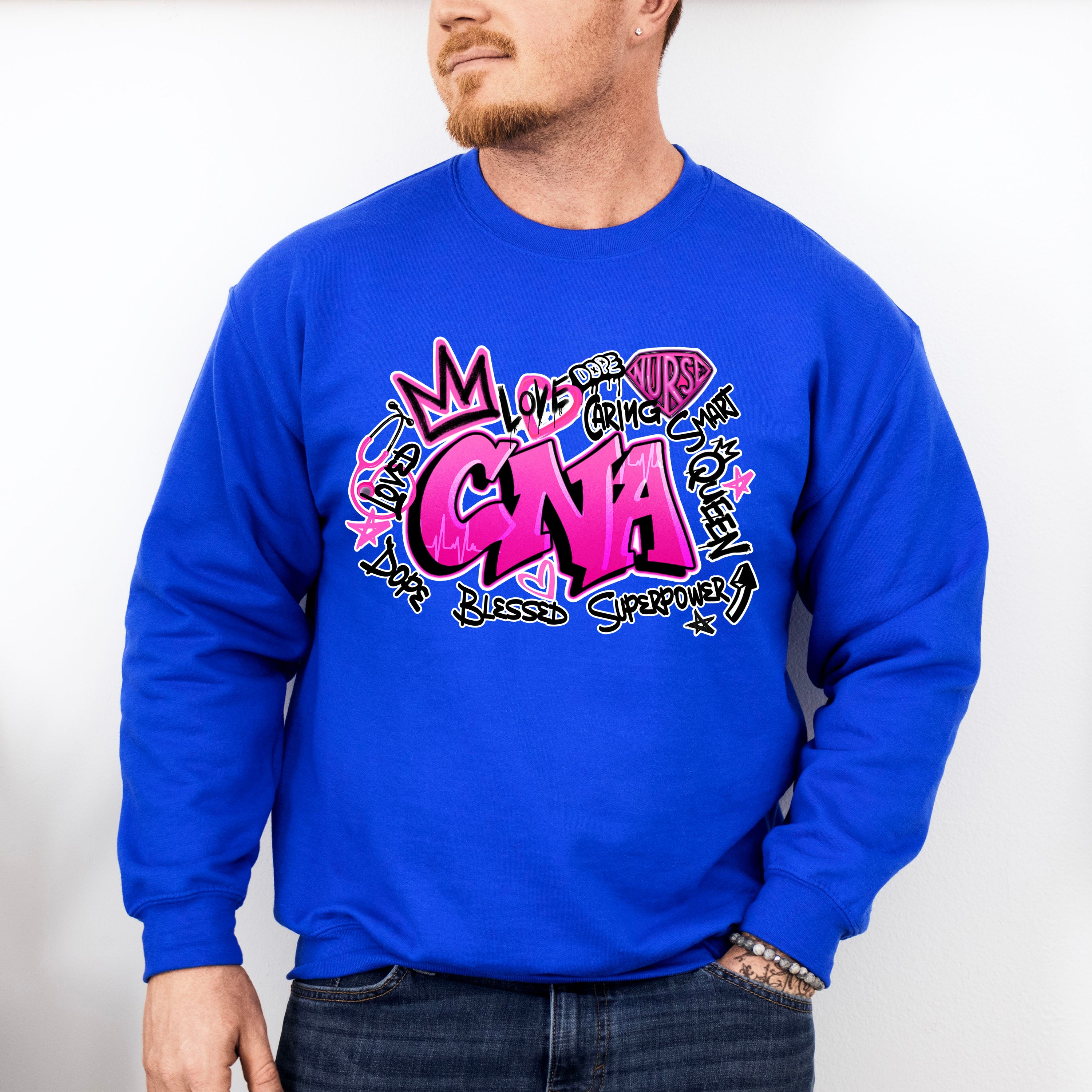 CNA Graffiti Design - CNA Unisex Crewneck T-Shirt Sweatshirt Hoodie