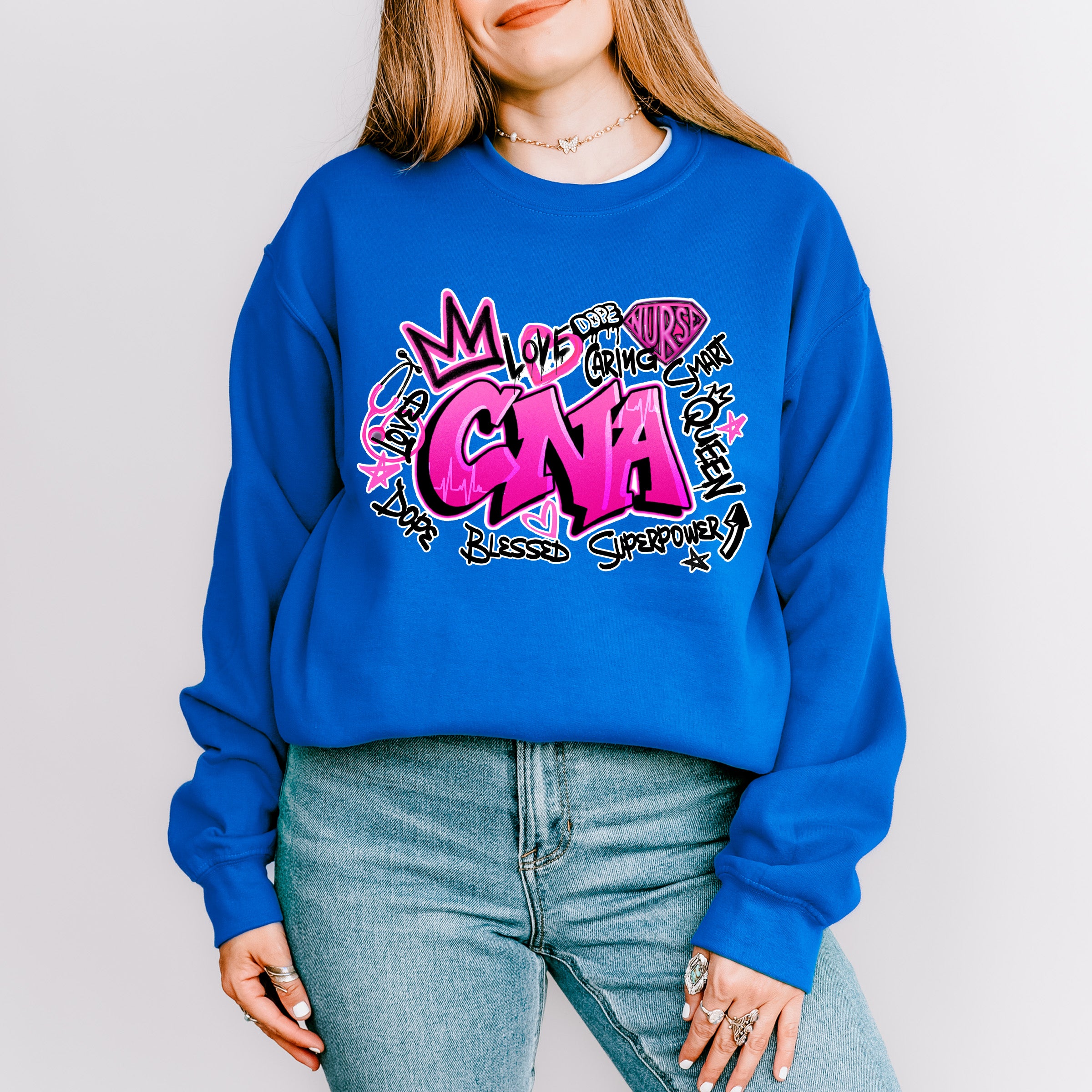 CNA Graffiti Design - CNA Unisex Crewneck T-Shirt Sweatshirt Hoodie