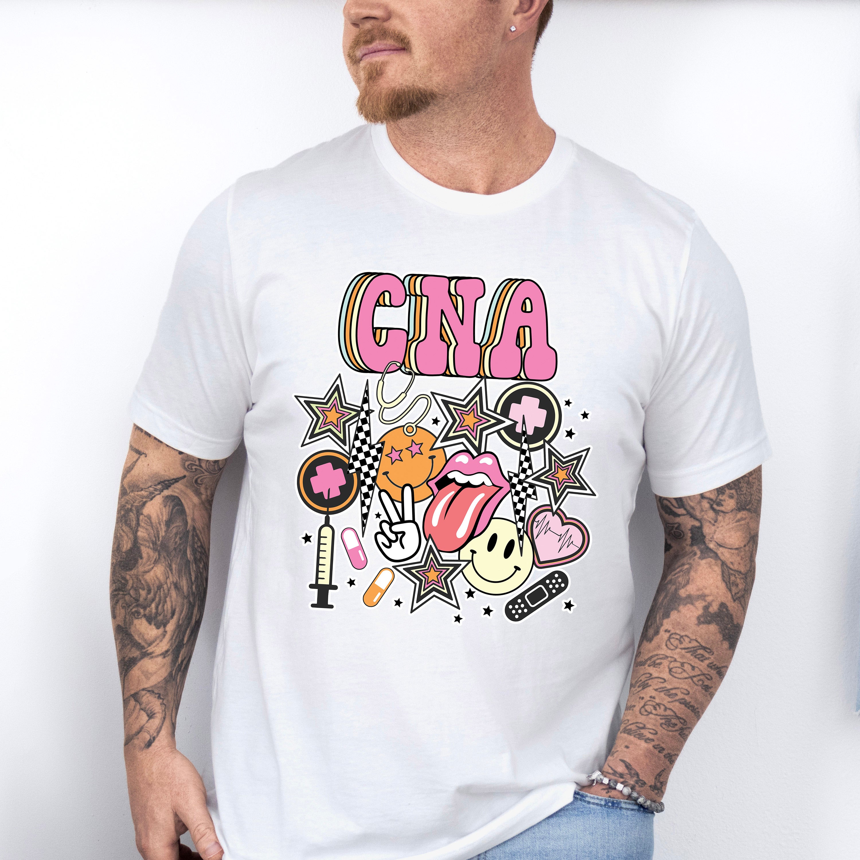 CNA Doodles Design - CNA Unisex Crewneck T-Shirt Sweatshirt Hoodie