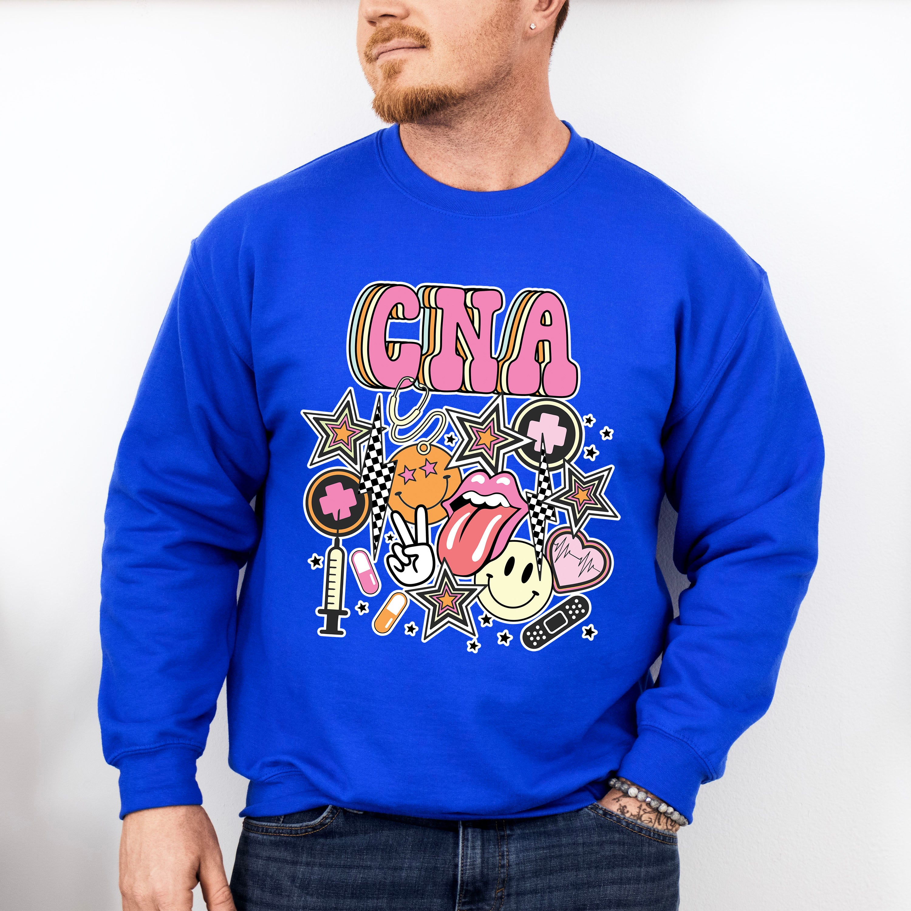 CNA Doodles Design - CNA Unisex Crewneck T-Shirt Sweatshirt Hoodie