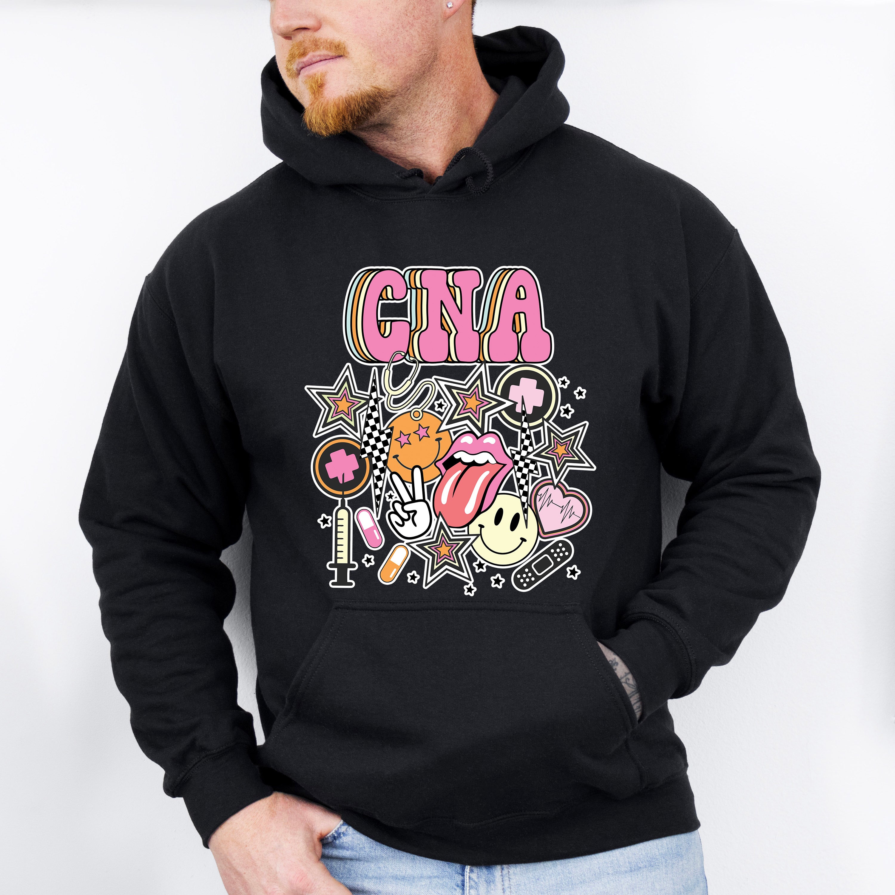 CNA Doodles Design - CNA Unisex Crewneck T-Shirt Sweatshirt Hoodie