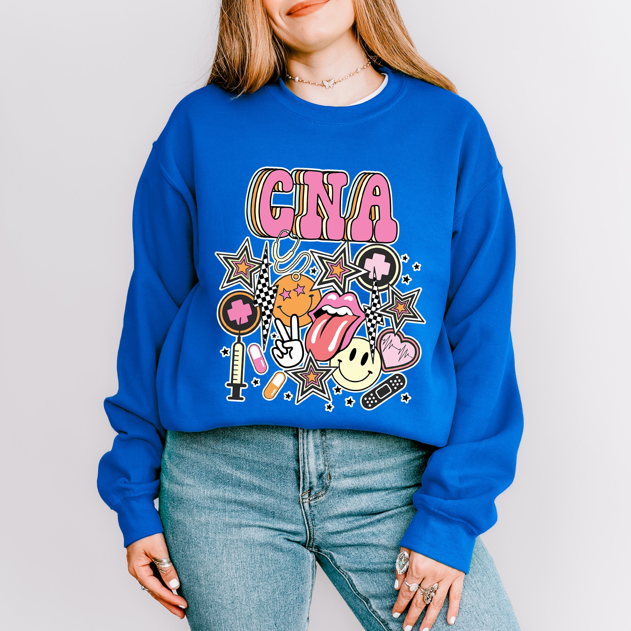 CNA Doodles Design - CNA Unisex Crewneck T-Shirt Sweatshirt Hoodie