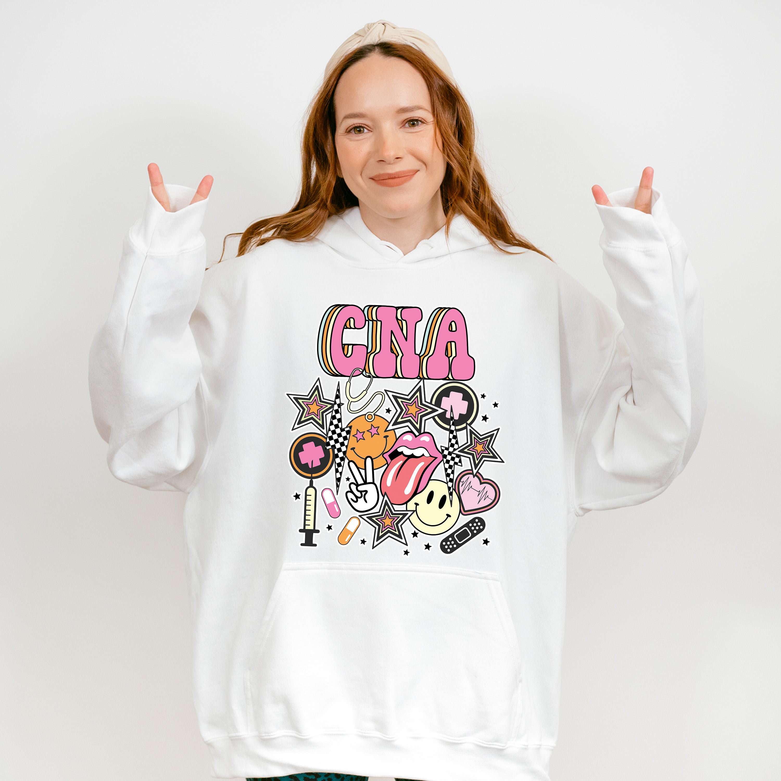 CNA Doodles Design - CNA Unisex Crewneck T-Shirt Sweatshirt Hoodie