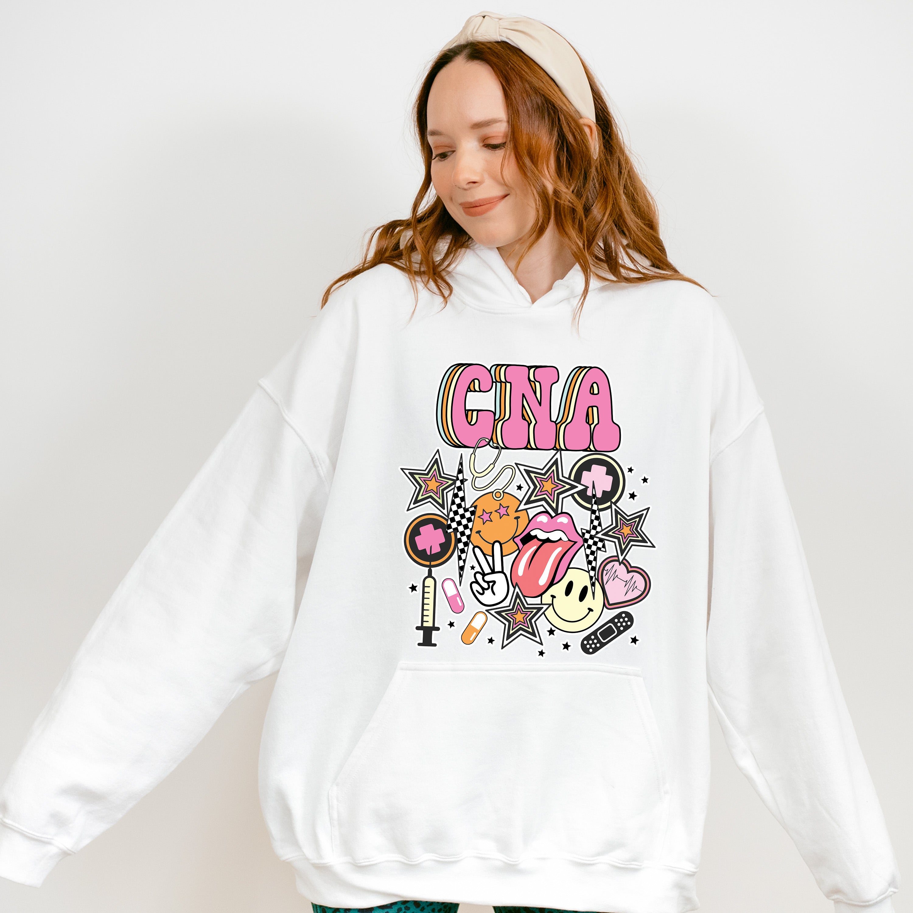CNA Doodles Design - CNA Unisex Crewneck T-Shirt Sweatshirt Hoodie
