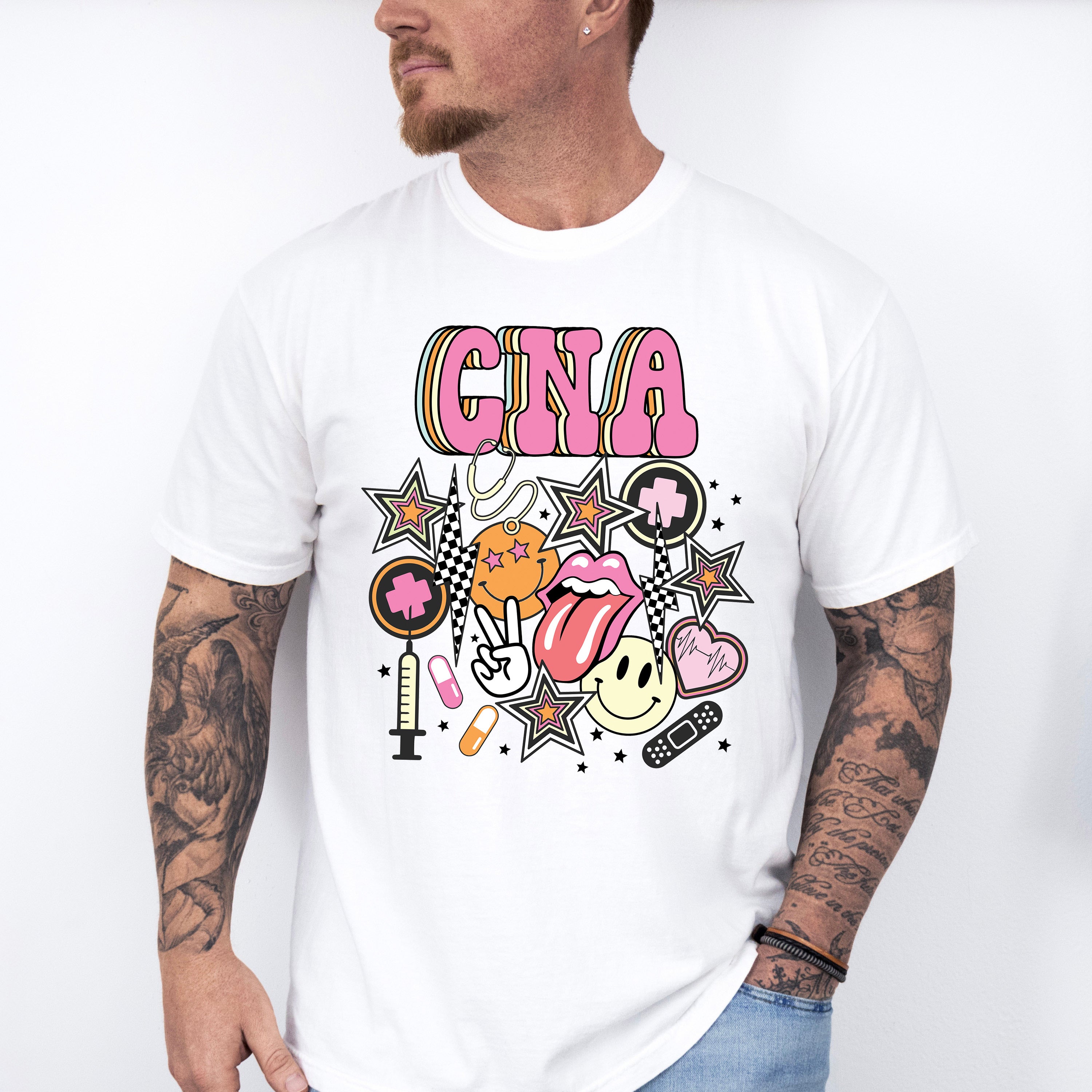 CNA Doodles Design - CNA Unisex Crewneck T-Shirt Sweatshirt Hoodie
