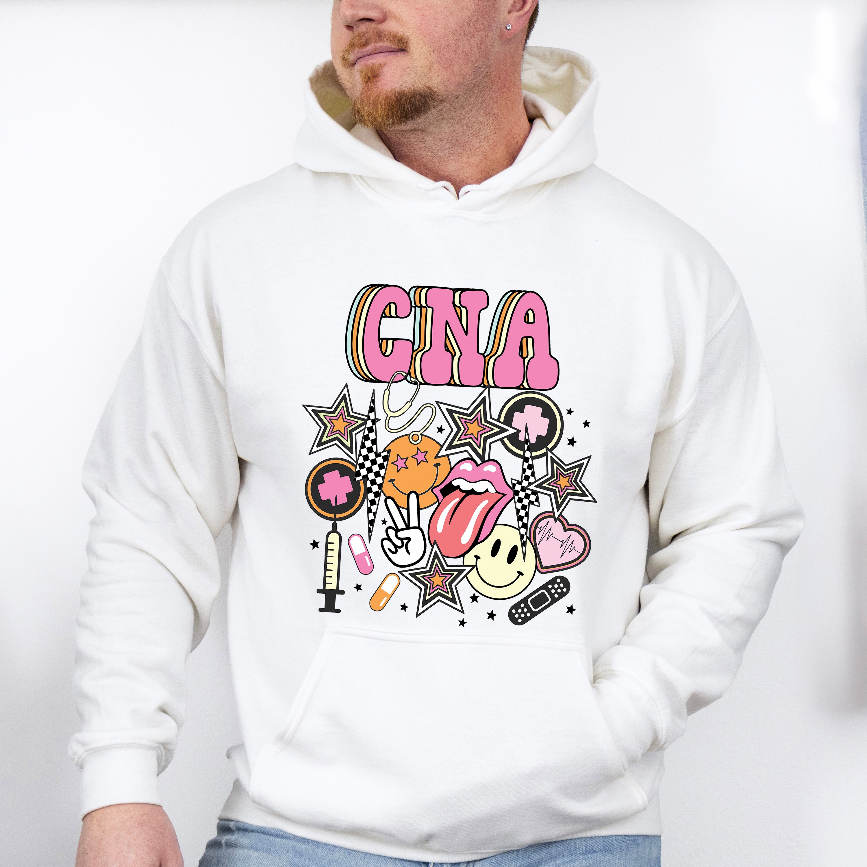CNA Doodles Design - CNA Unisex Crewneck T-Shirt Sweatshirt Hoodie