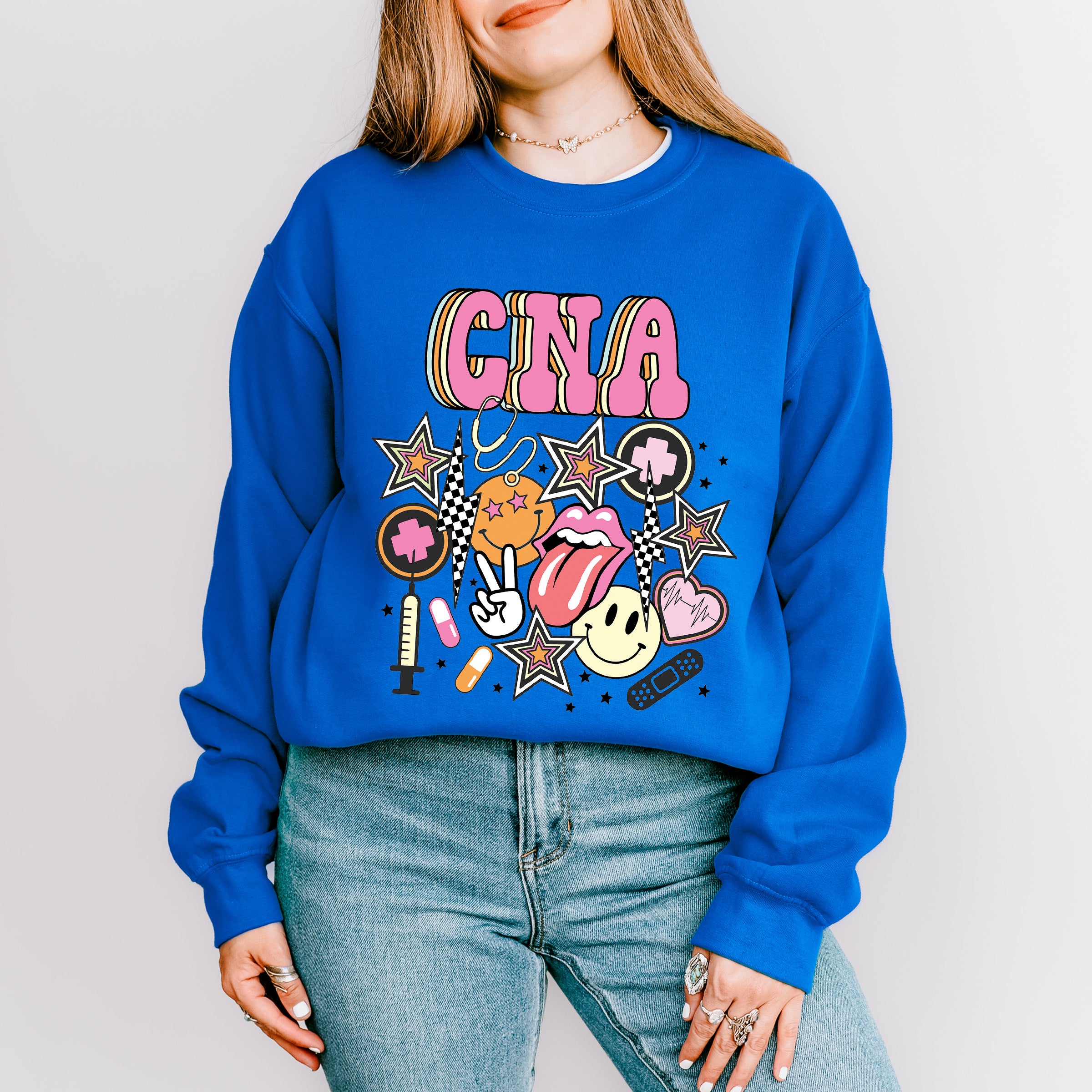 CNA Doodles Design - CNA Unisex Crewneck T-Shirt Sweatshirt Hoodie