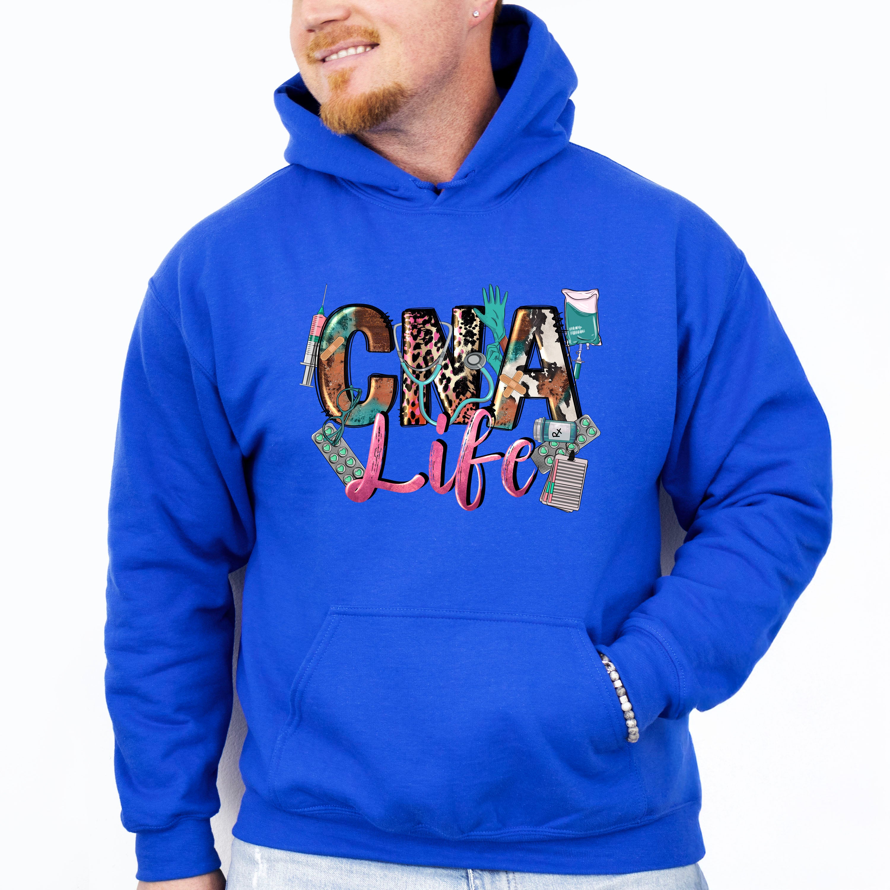 CNA Life Doodles Design - CNA Unisex Crewneck T-Shirt Sweatshirt Hoodie
