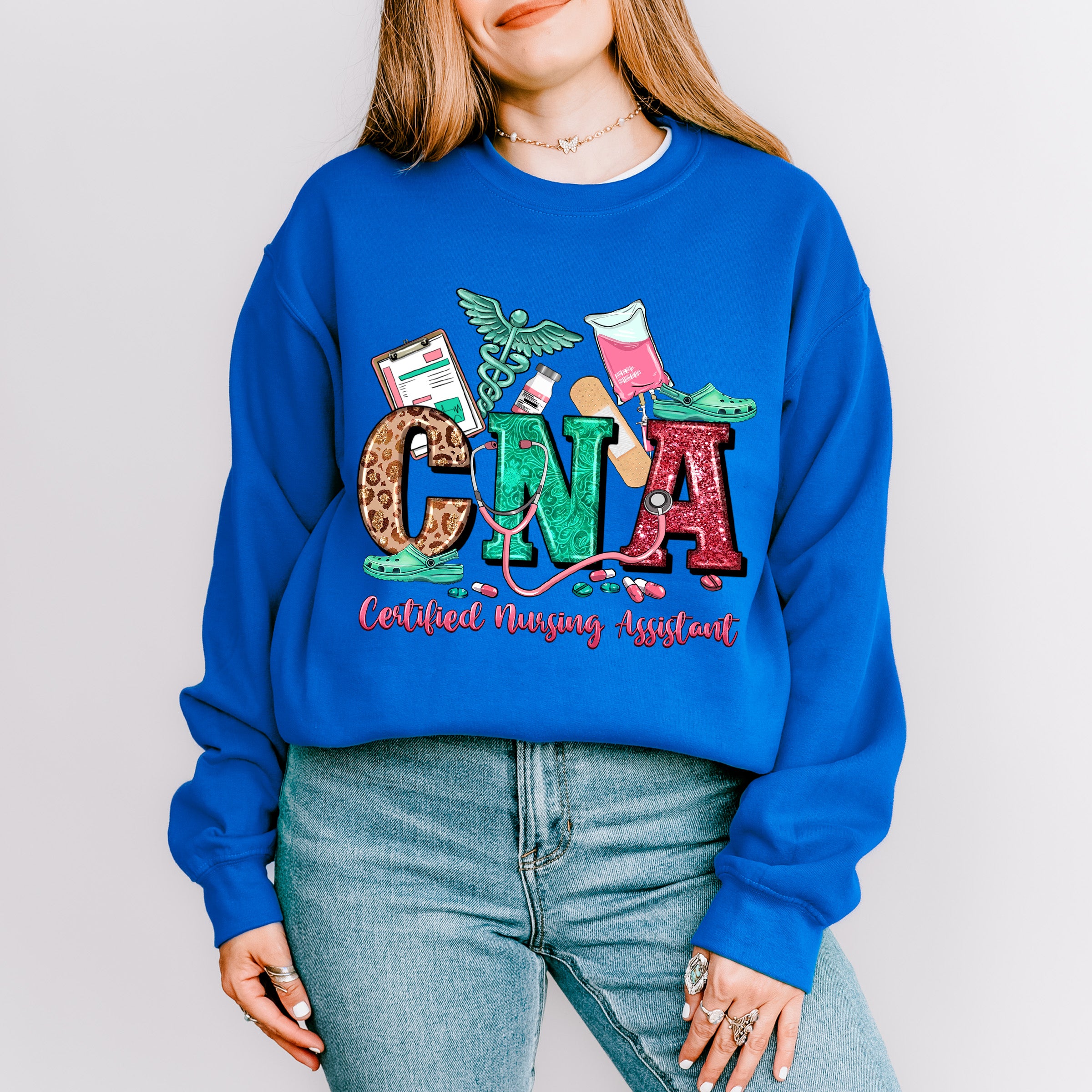 CNA Certified Nursing Assistant - CNA Unisex Crewneck T-Shirt Sweatshirt Hoodie