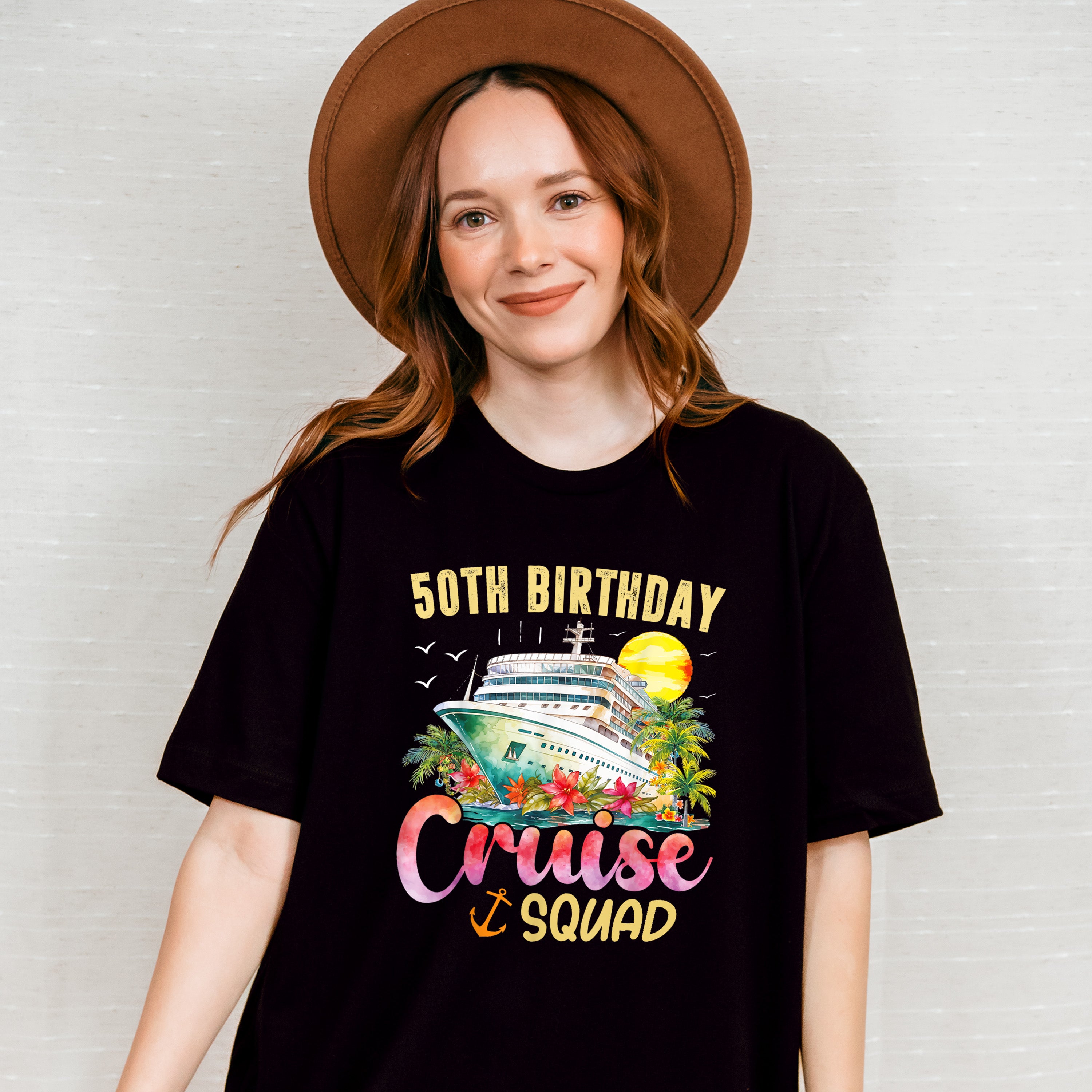 50th Birthday Cruise Squad - Vacation Unisex Crewneck T-Shirt Sweatshirt Hoodie