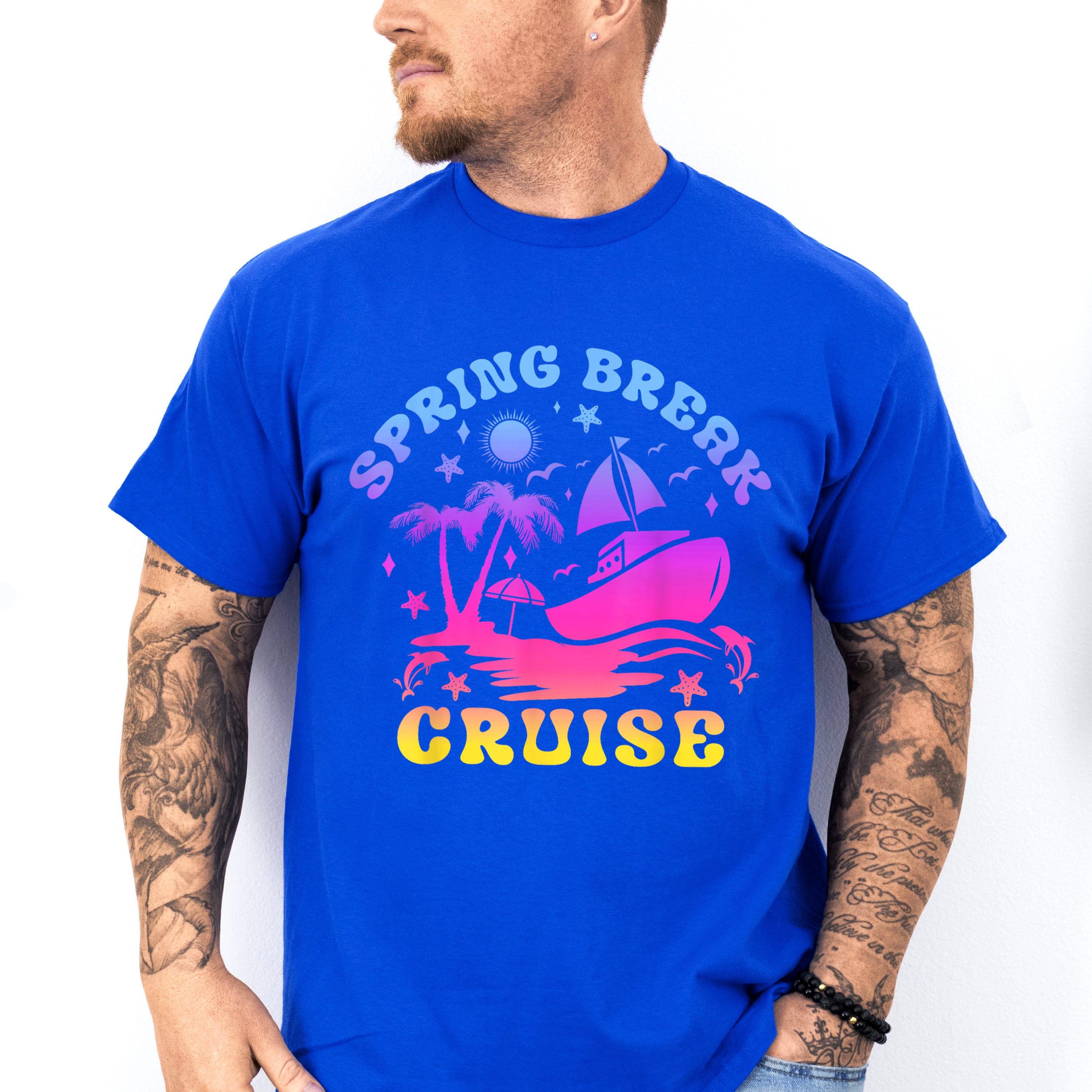Spring Break Cruise Gradient - Vacation Unisex Crewneck T-Shirt Sweatshirt Hoodie