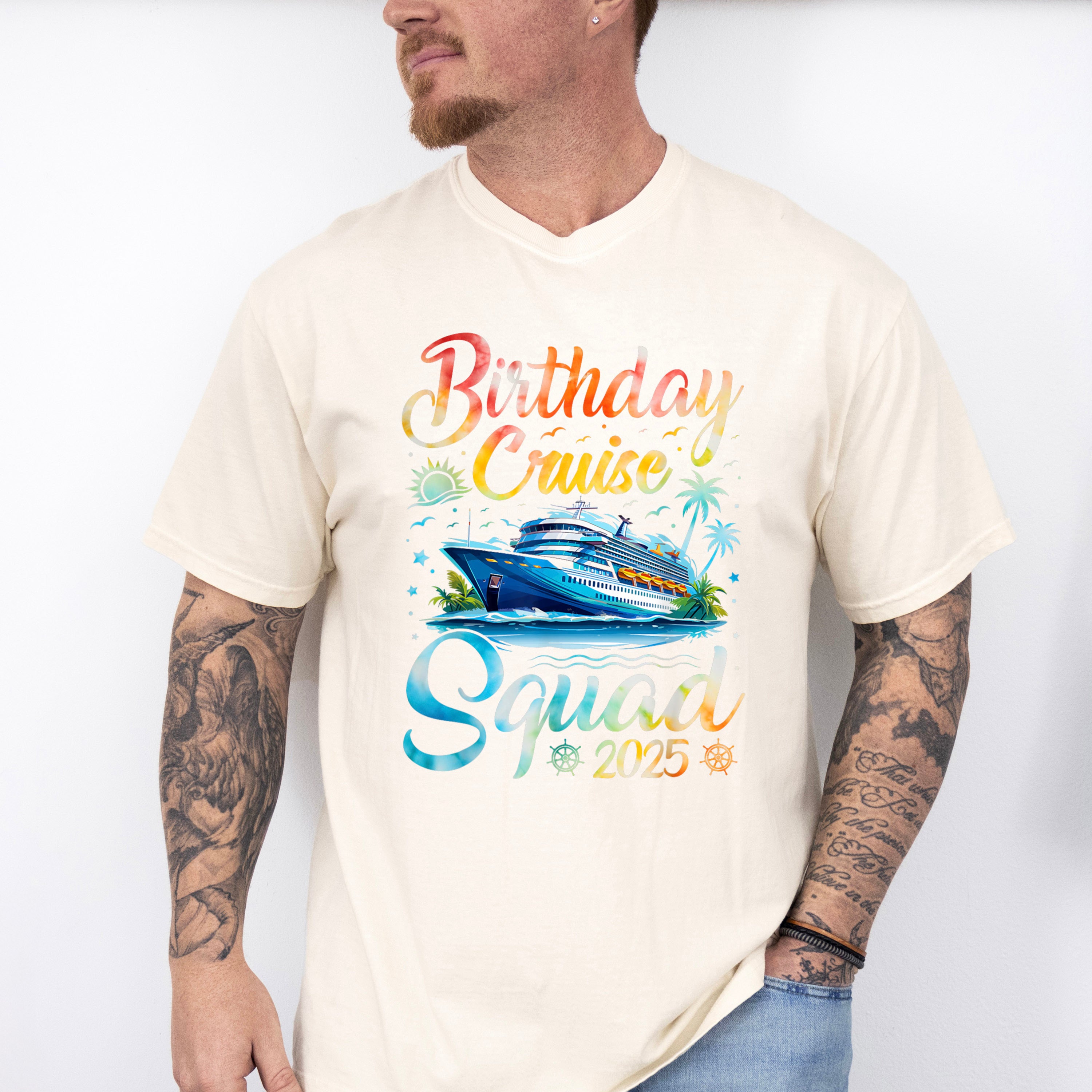 Birthday Cruise Squad 2025 - Vacation Unisex Crewneck T-Shirt Sweatshirt Hoodie
