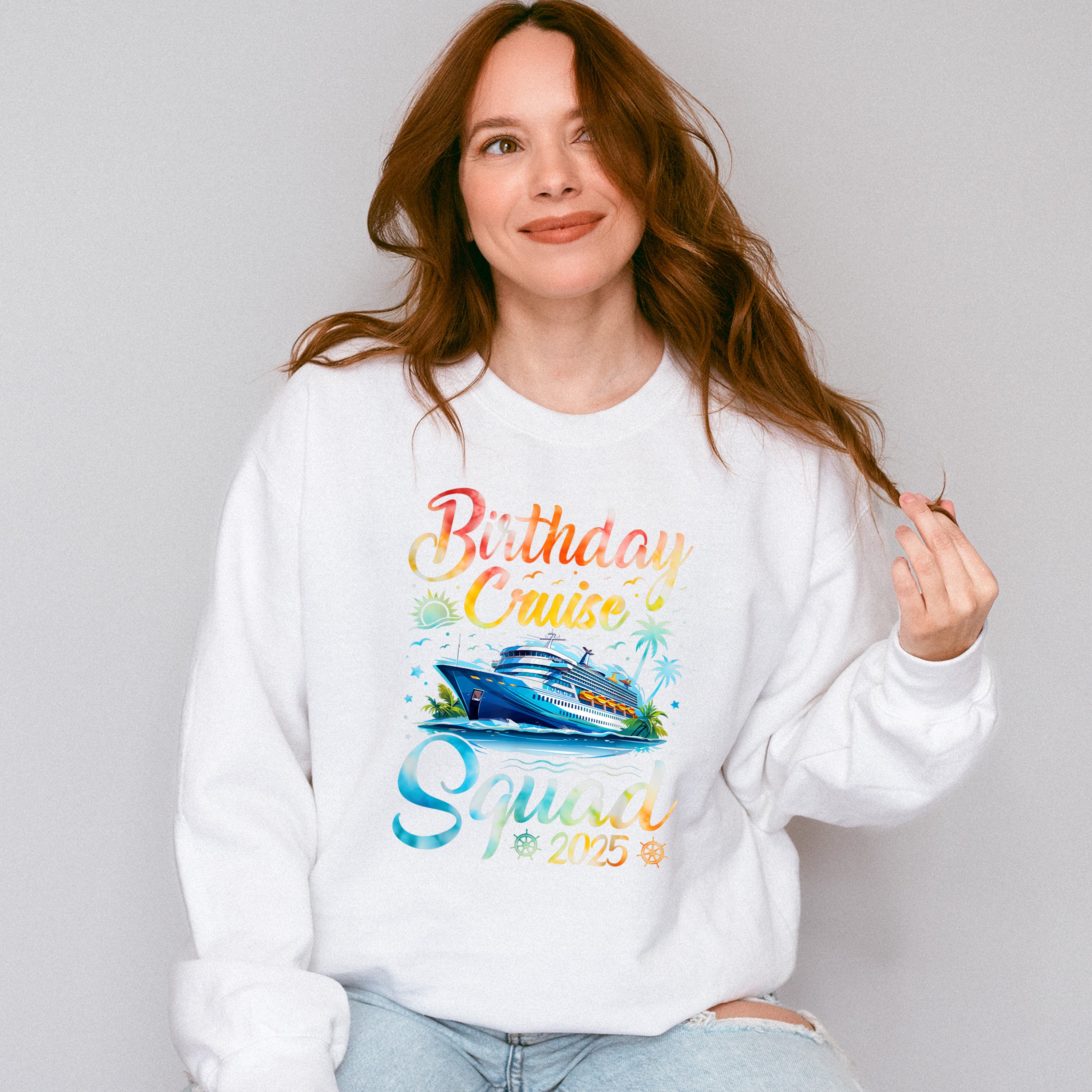 Birthday Cruise Squad 2025 - Vacation Unisex Crewneck T-Shirt Sweatshirt Hoodie