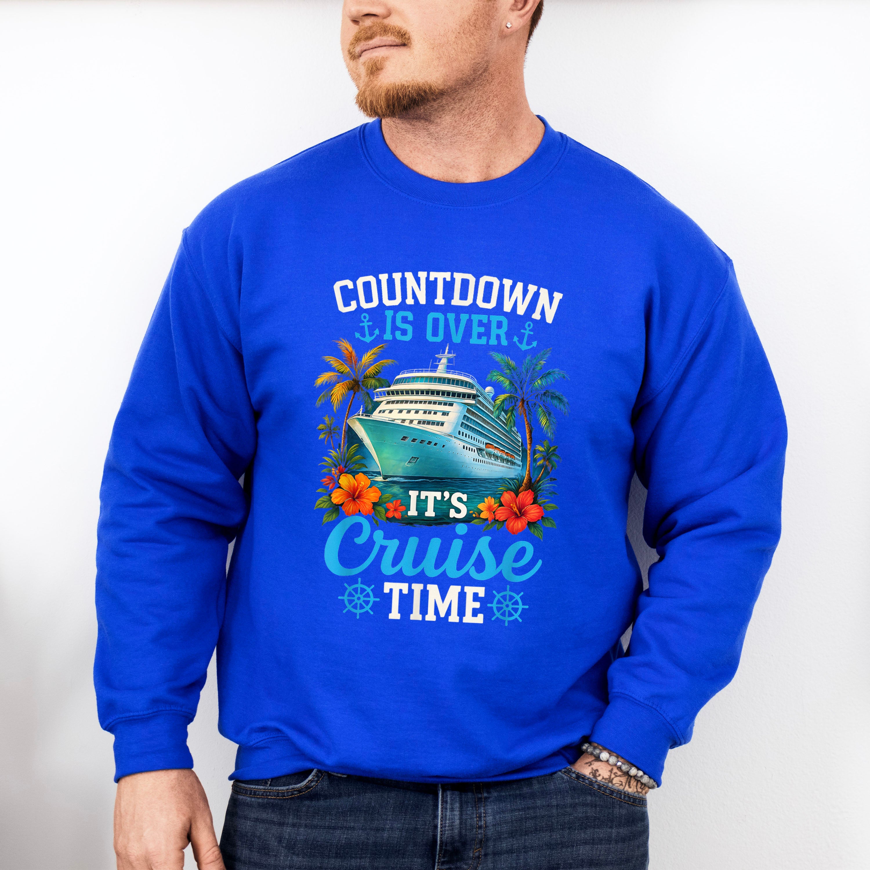 Countdown Is Over It's Cruise Time - Vacation Unisex Crewneck T-Shirt Sweatshirt Hoodie