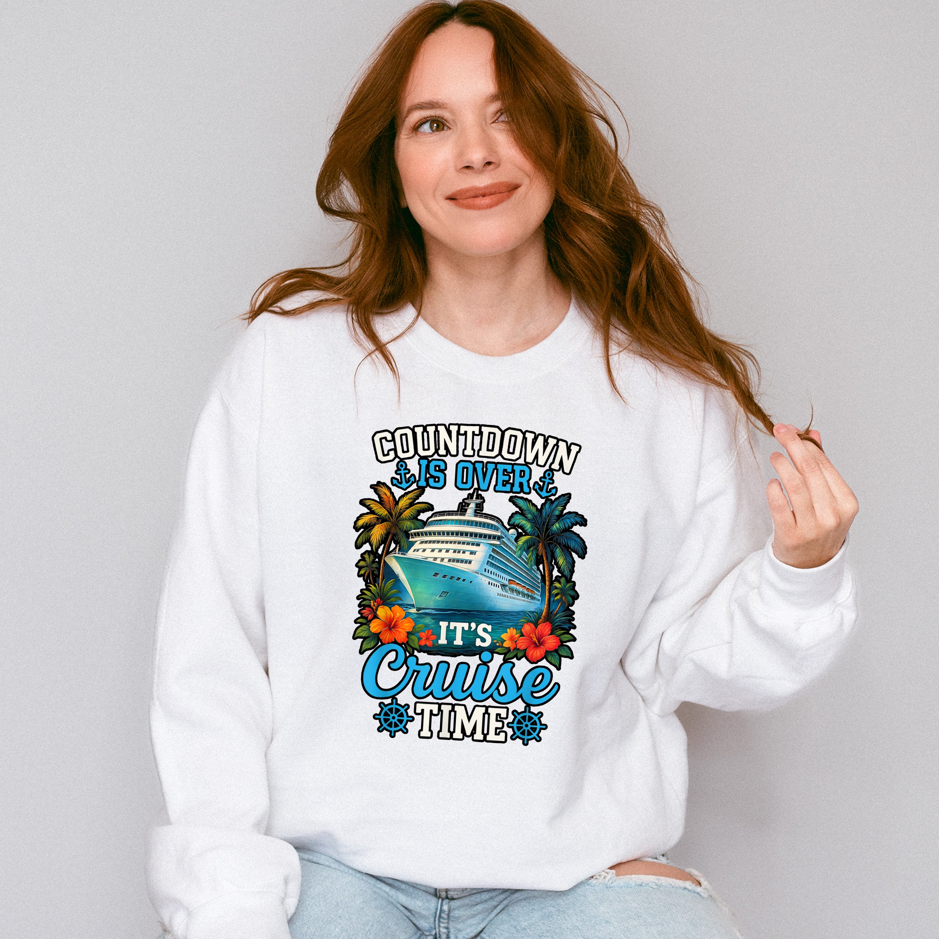 Countdown Is Over It's Cruise Time - Vacation Unisex Crewneck T-Shirt Sweatshirt Hoodie
