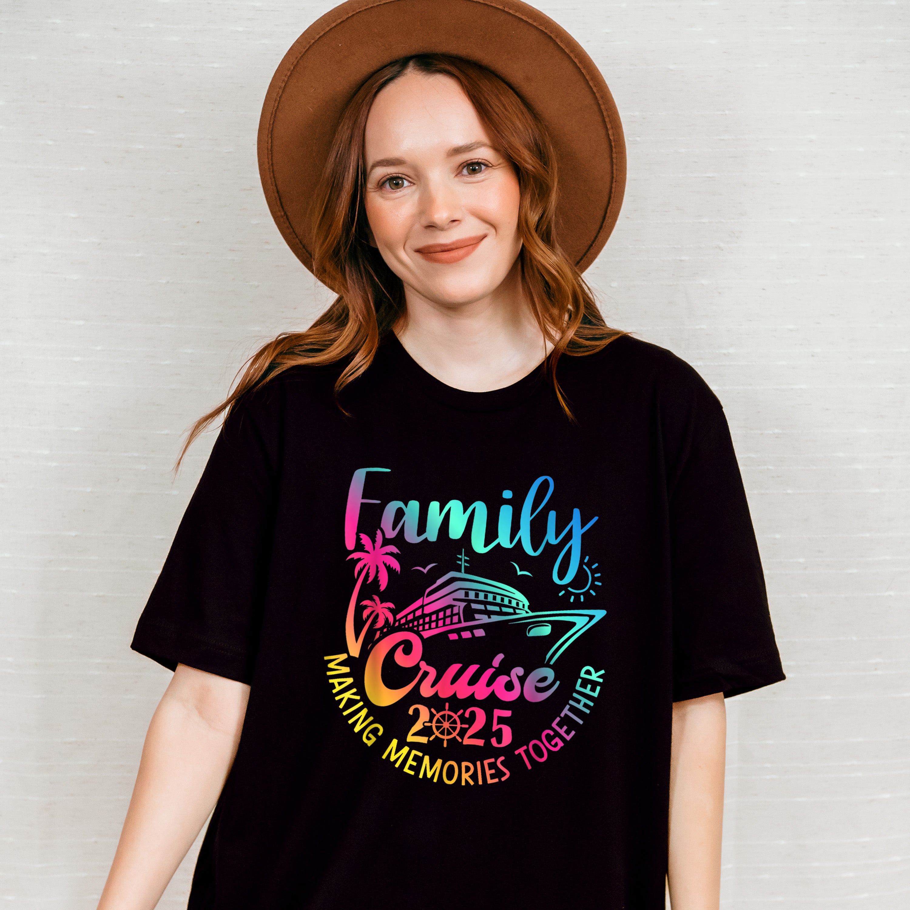 Family Cruise 2025 Gradient Design - Vacation Unisex Crewneck T-Shirt Sweatshirt Hoodie