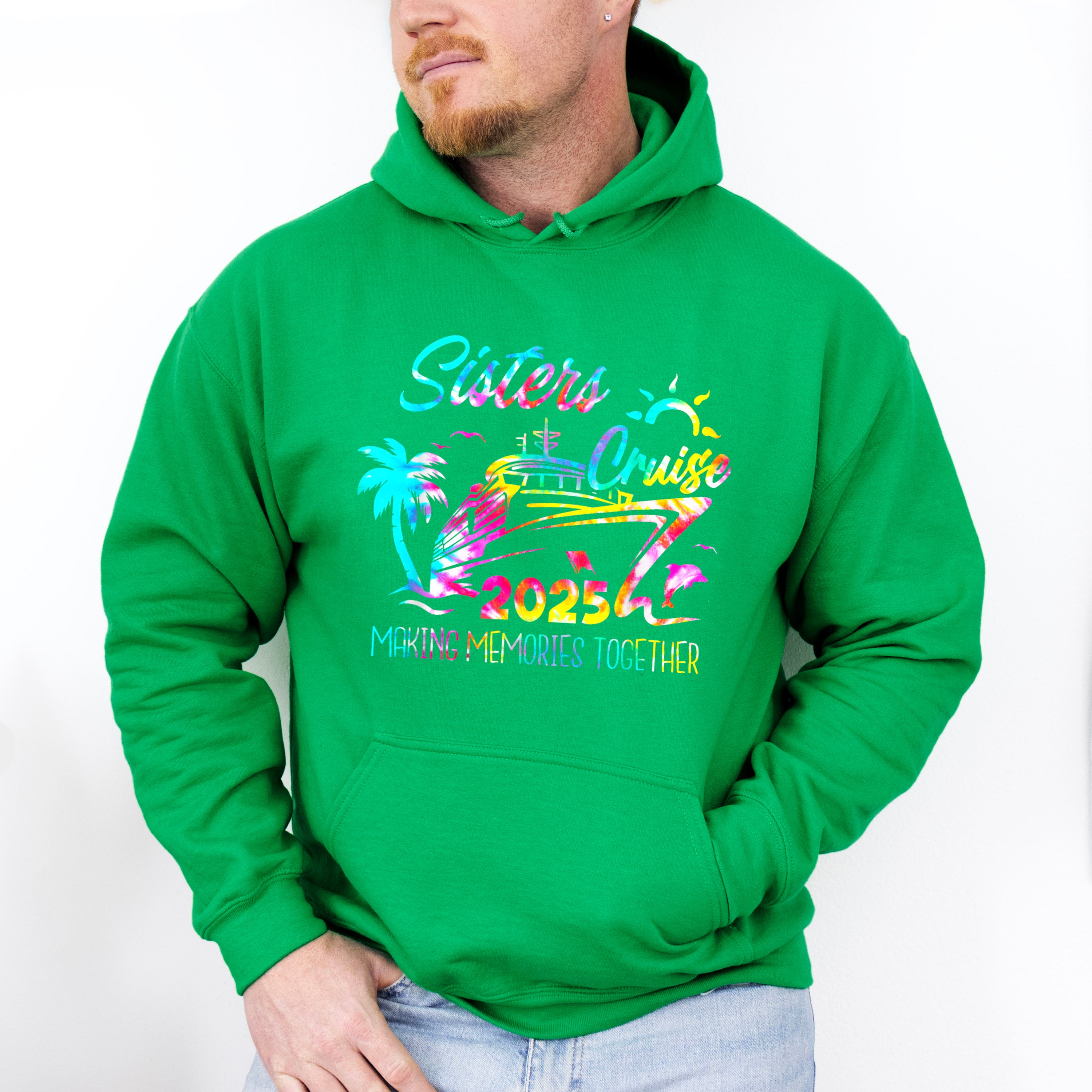 Family Cruise 2025 Making Memories, Colorful Design - Vacation Unisex Crewneck T-Shirt Sweatshirt Hoodie