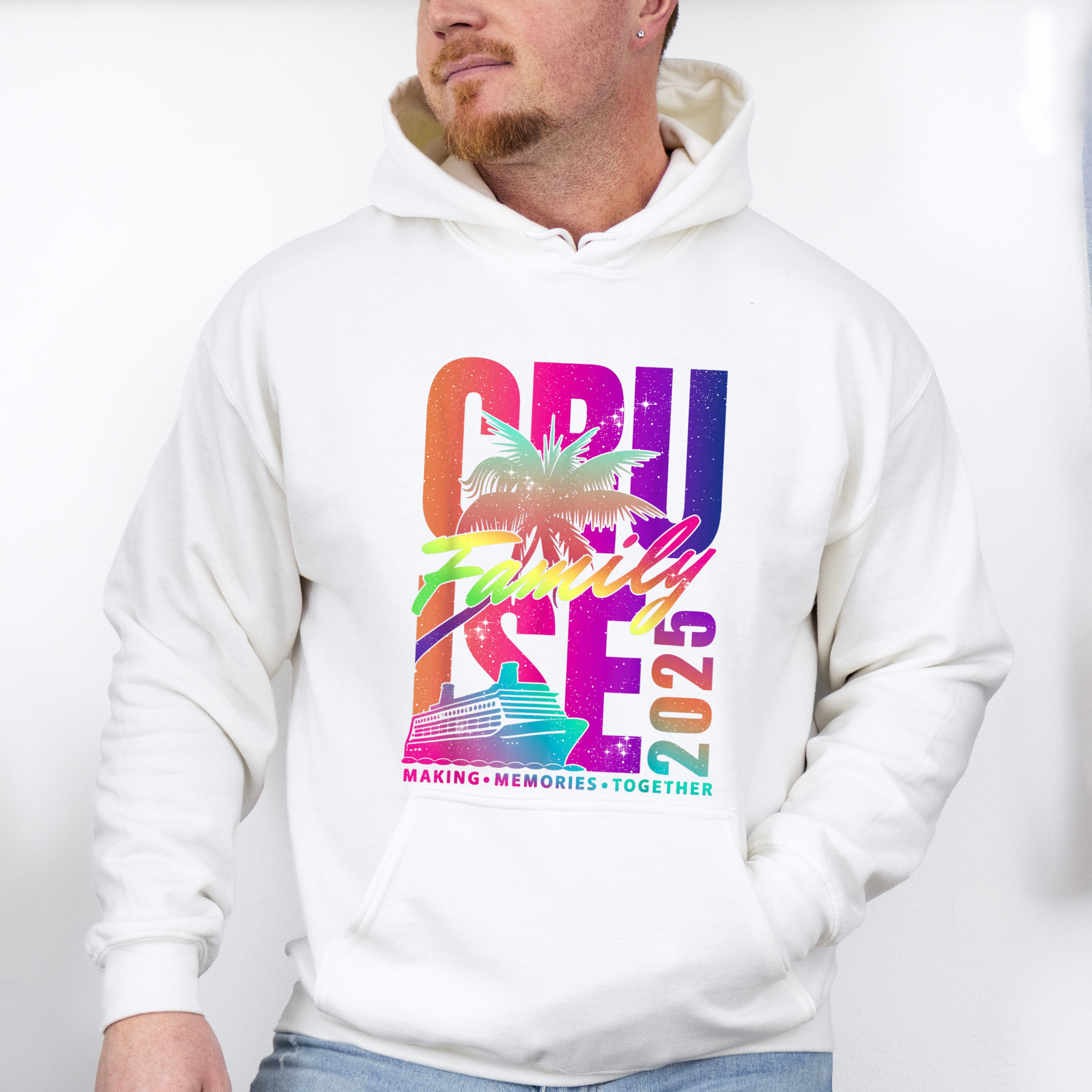Cruise Family 2025 Palm Tree Gradient - Vacation Unisex Crewneck T-Shirt Sweatshirt Hoodie