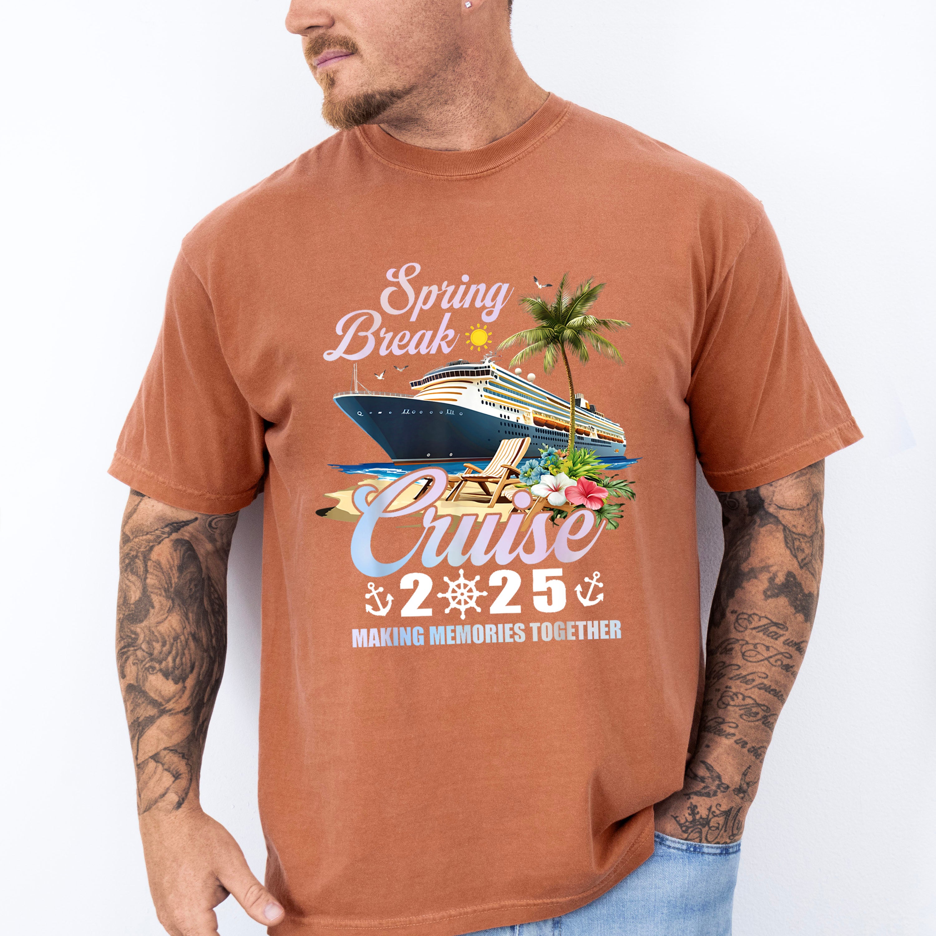 Spring Break Cruise 2025 - Vacation Unisex Crewneck T-Shirt Sweatshirt Hoodie