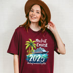 My First Cruise 2025 Palm Trees - Vacation Unisex Crewneck T-Shirt Sweatshirt Hoodie