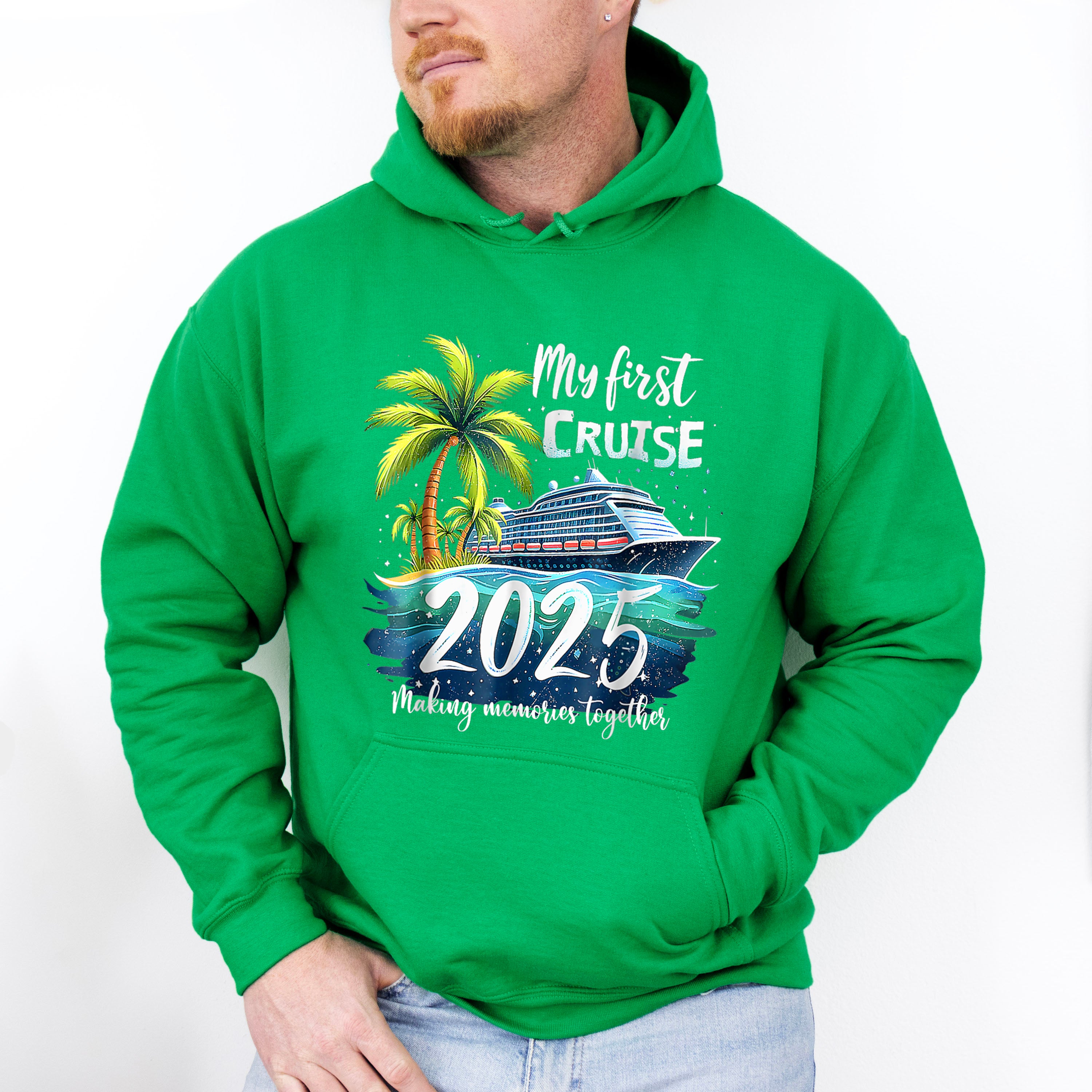 My First Cruise 2025 Palm Trees - Vacation Unisex Crewneck T-Shirt Sweatshirt Hoodie