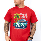 My First Cruise 2025 Palm Trees - Vacation Unisex Crewneck T-Shirt Sweatshirt Hoodie