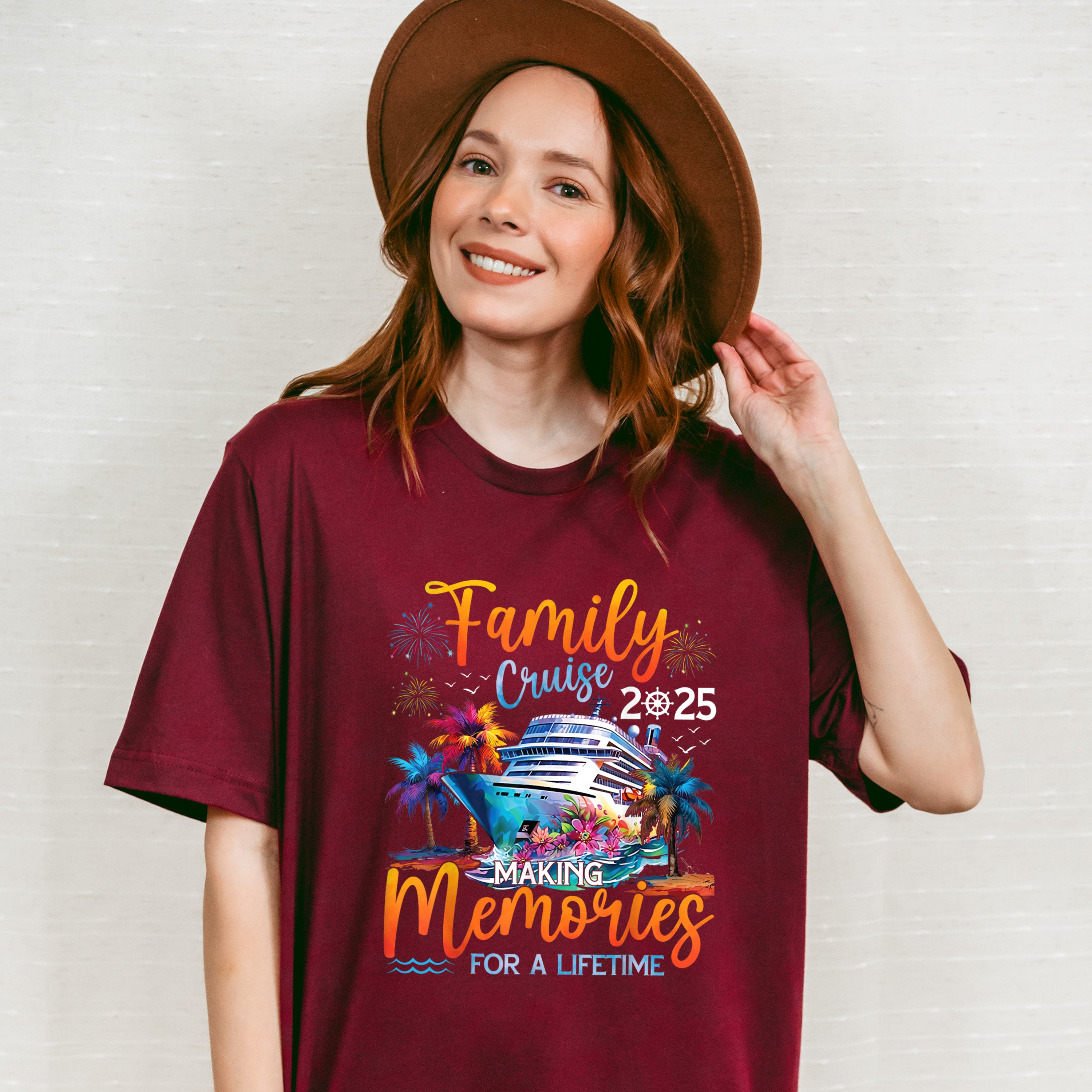 Family Cruise 2025 Making Memories For A Lifetime Colorful - Vacation Unisex Crewneck T-Shirt Sweatshirt Hoodie