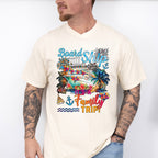 Board The Ship It's A Family Trip Colorful Design - Vacation Unisex Crewneck T-Shirt Sweatshirt Hoodie