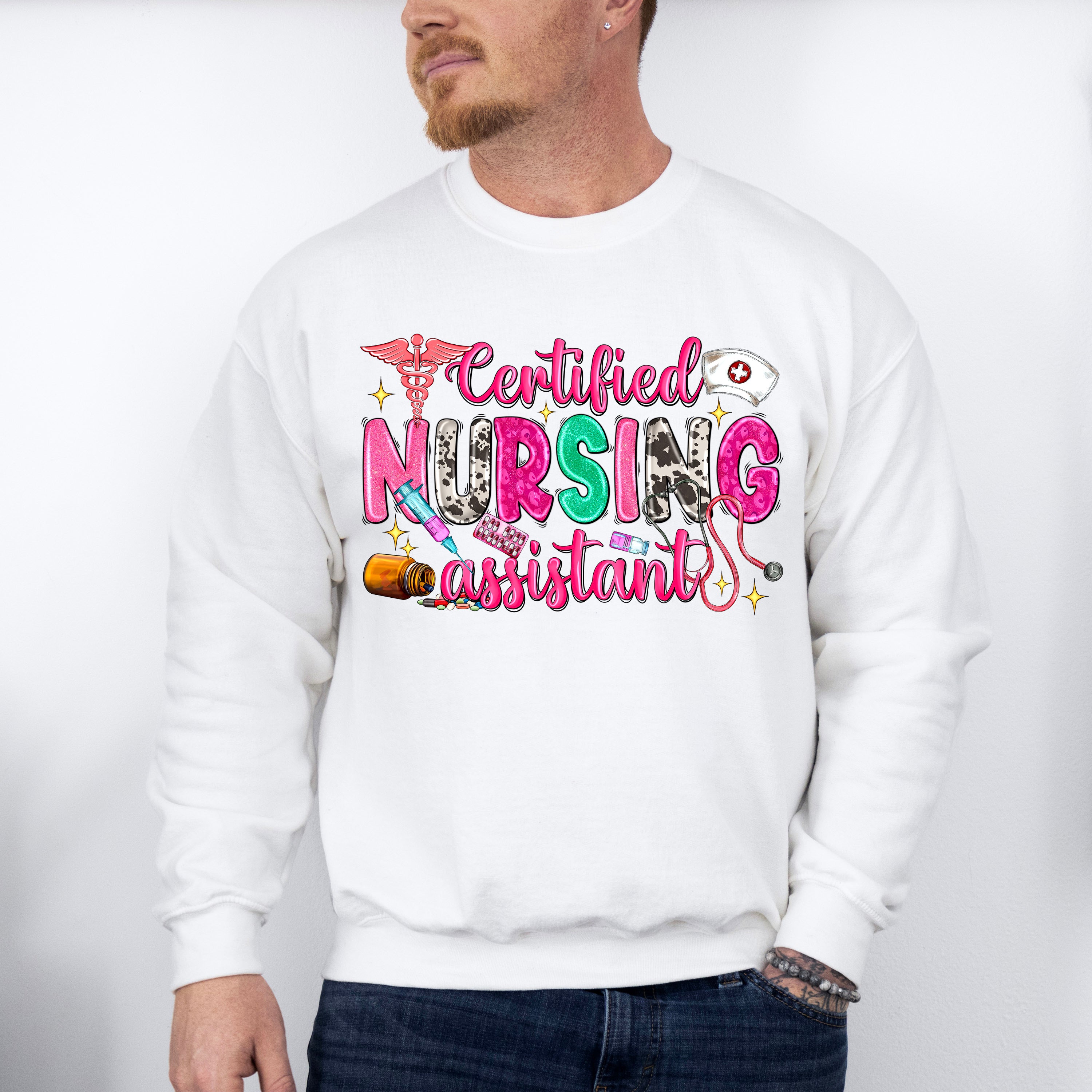 Certified Nursing Assistant - CNA Unisex Crewneck T-Shirt Sweatshirt Hoodie