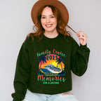 Family Cruise 2025 Making Memories, Sunset Design - Vacation Unisex Crewneck T-Shirt Sweatshirt Hoodie