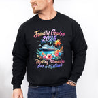 Family Cruise 2025 Making Memories Flowers Colorful Design - Vacation Unisex Crewneck T-Shirt Sweatshirt Hoodie